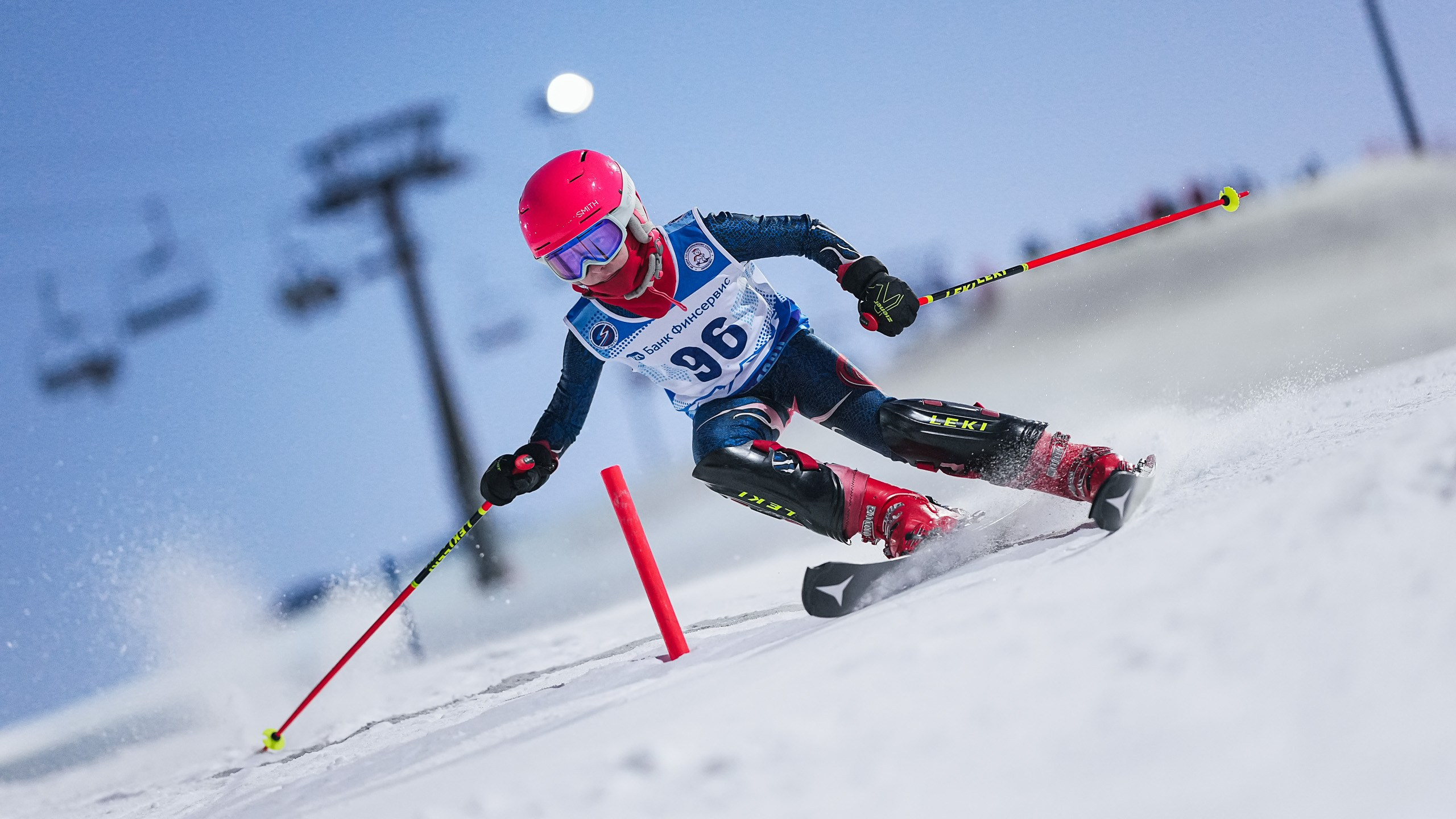 SL (Slalom) - Слалом. Соревнования по горнолыжному спорту. Московская область, Шуколово