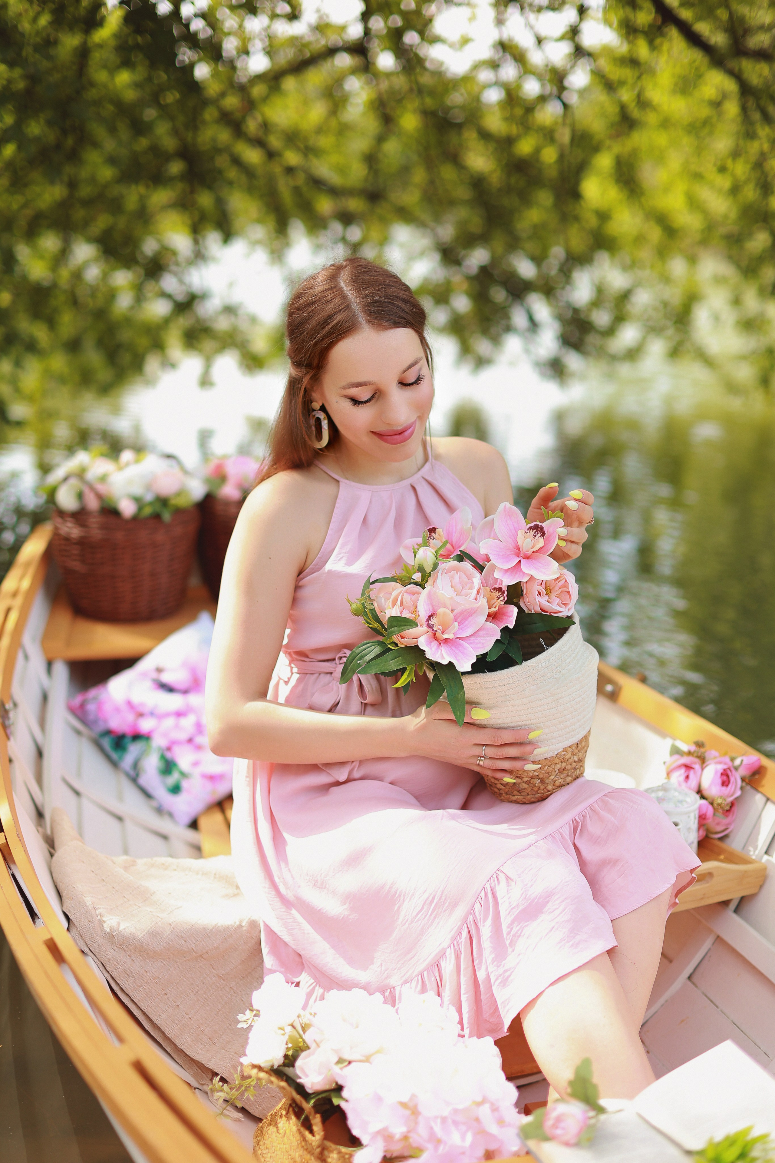 Цветочная лодочка. Детский семейный фотограф Краснодар
