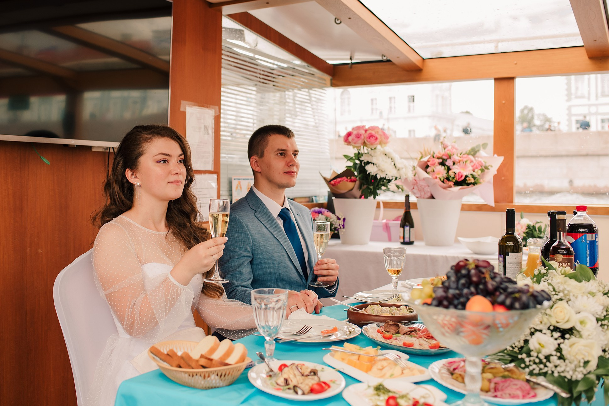 Юля и Андрей. Банкет на воде. Семейный и Свадебный фотограф. Санкт-Петербург. Пушкин