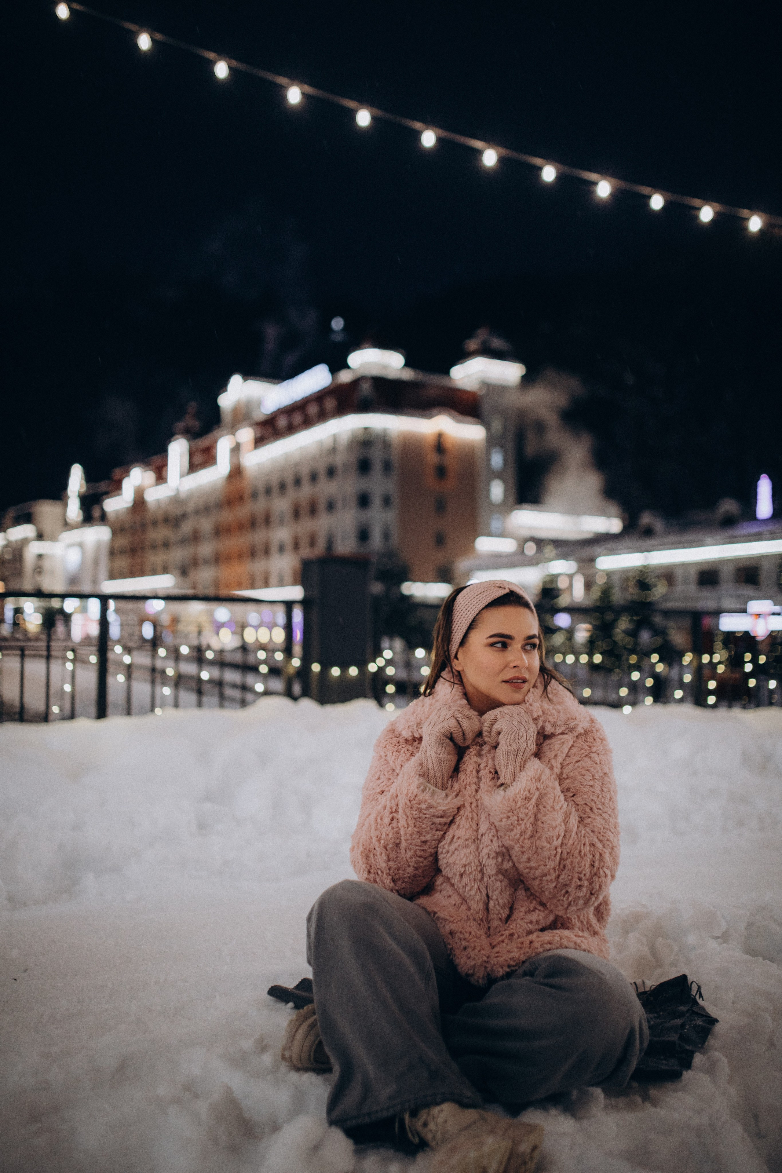 Зимняя прогулка на Розе Хутор с Кристиной. Фотограф Елизавета Балакир