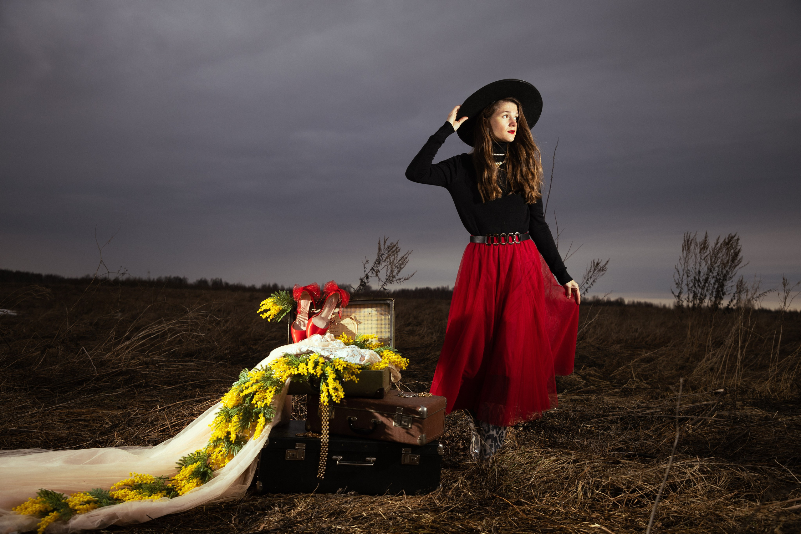 Необычная фотосессия в поле. Фотограф Анастасия Тихонова