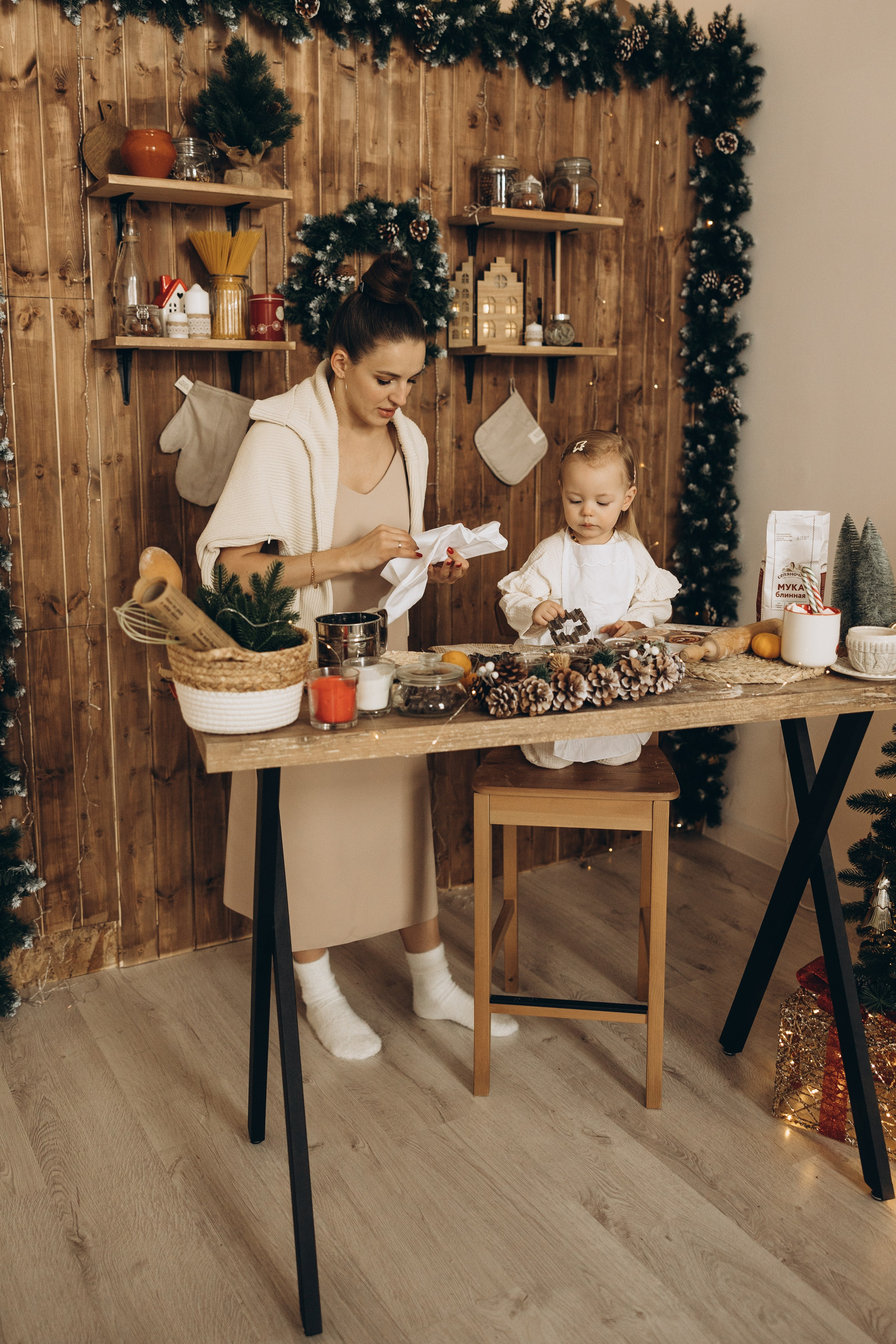 Ольга и Мирослава НГ. Семейный фотограф в Москве Виктория Ястребинская