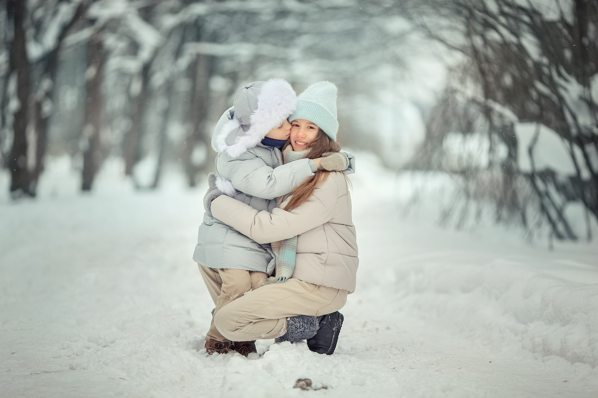 Зимние забавы на семейной фотосессии. Tatyana Nadezhdina Family photographer