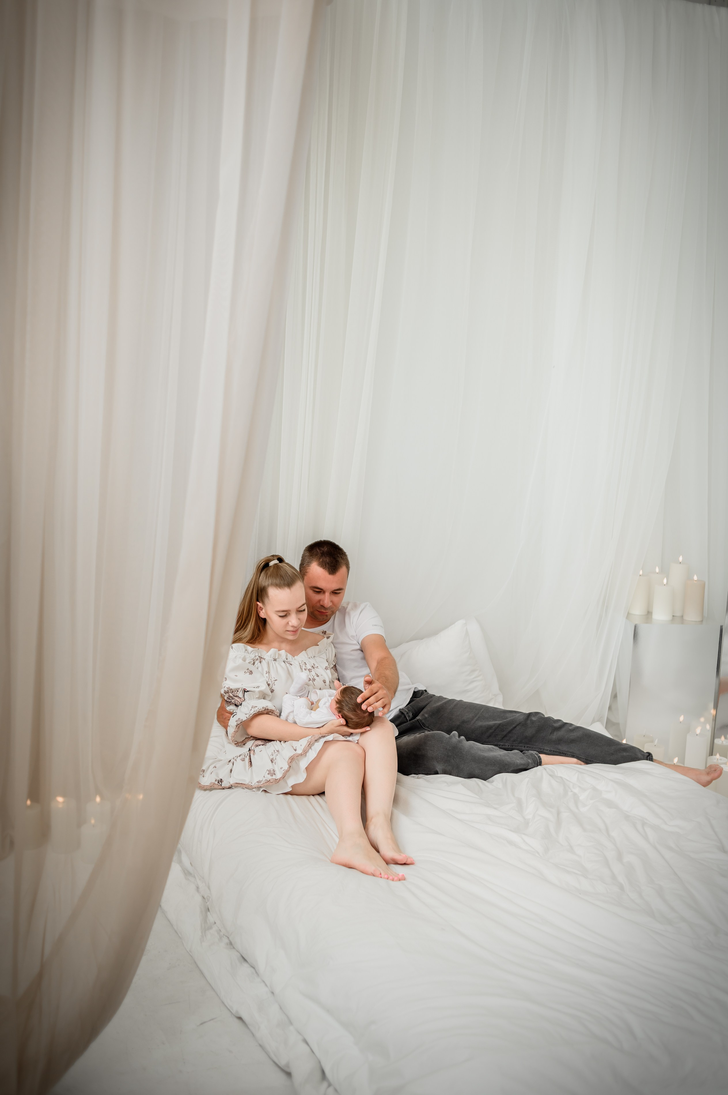 Lifestyle newborn. Фотограф новорождённых в Рязани, фотосъемка выписки из роддома, крещен
