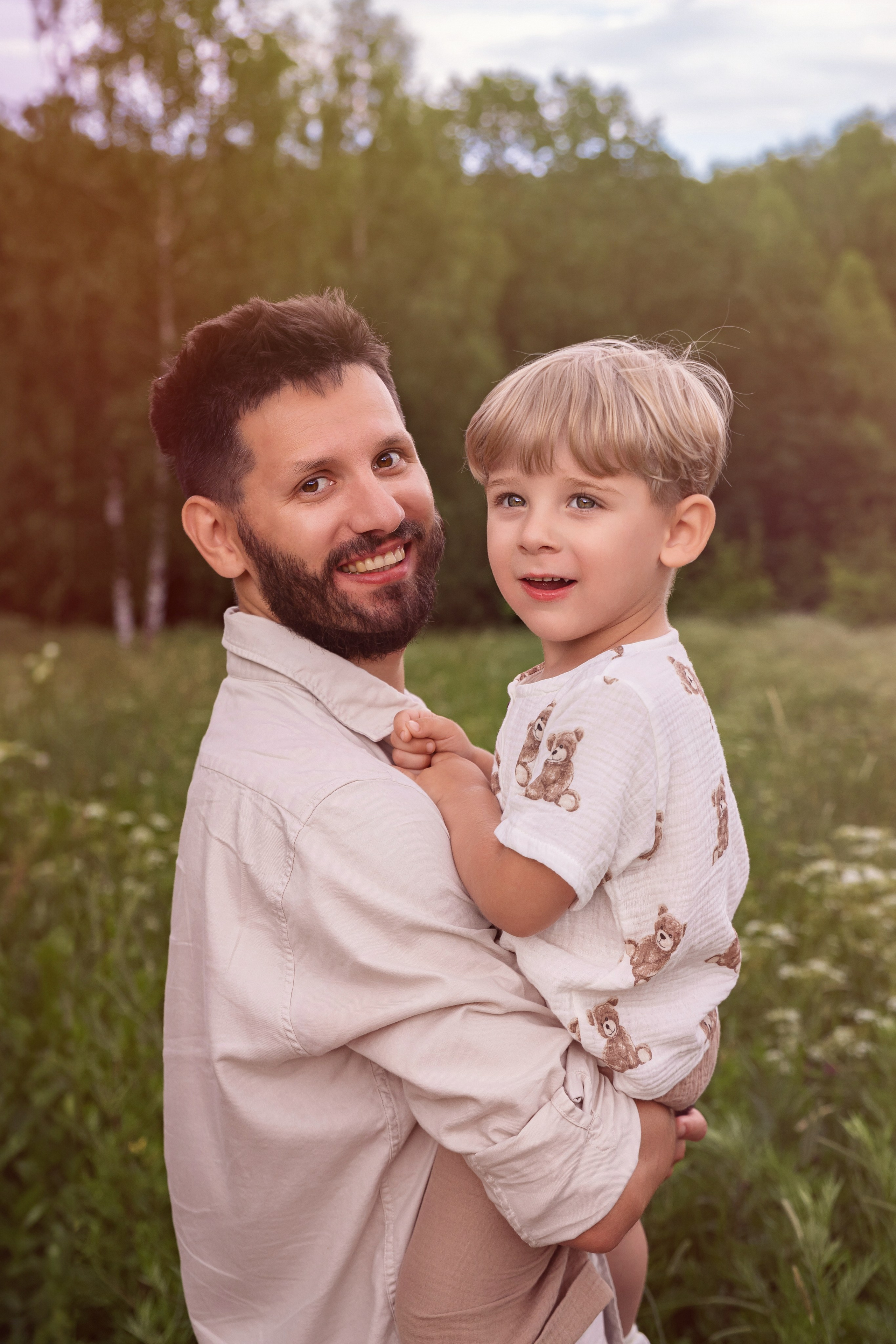 Семейная фотосессия на цветочной поляне. Трубинова Екатерина | Семейный фотограф | Москва