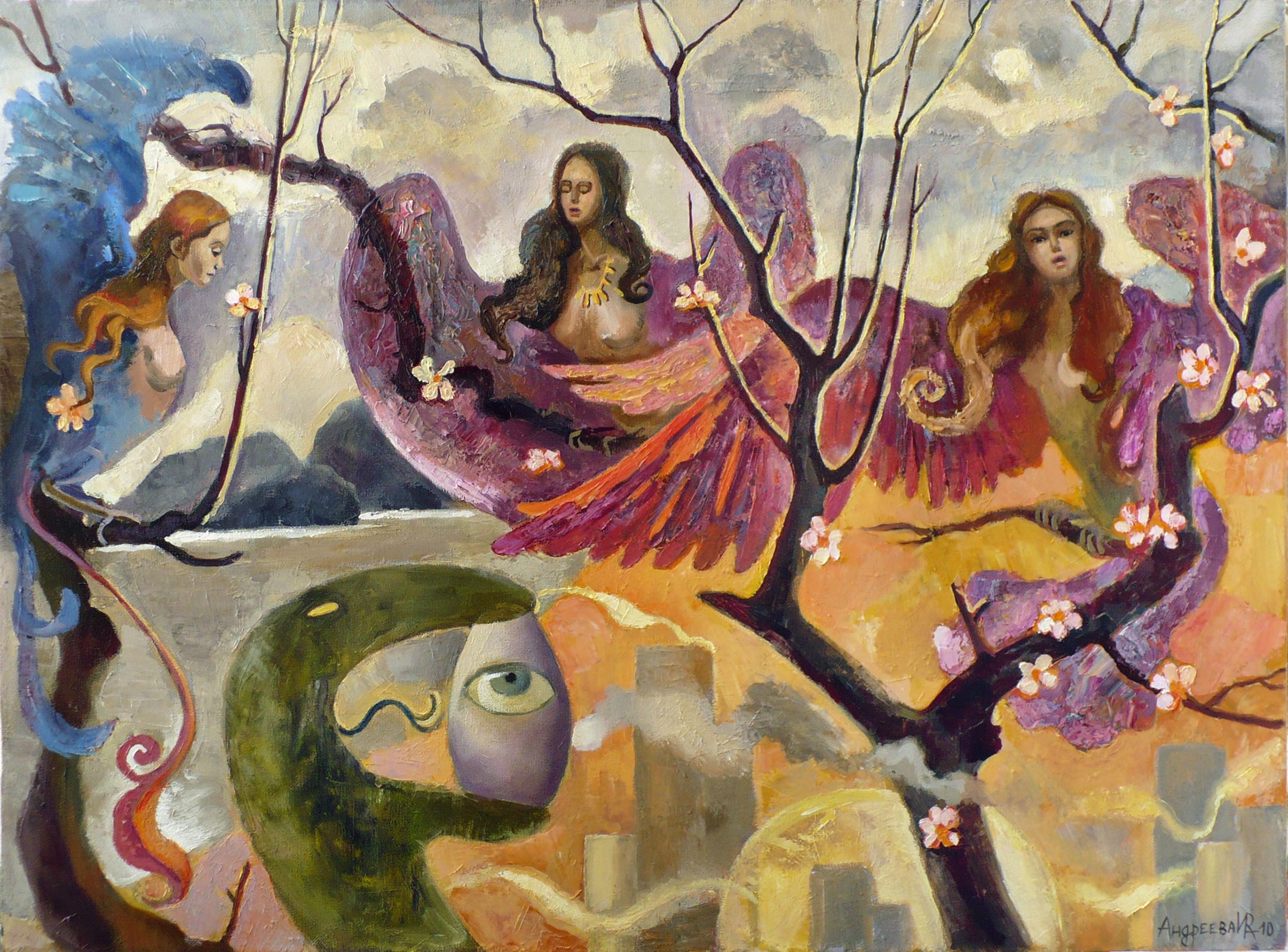 Змеиный царь. Холст, масло. 60х80. Год 2009