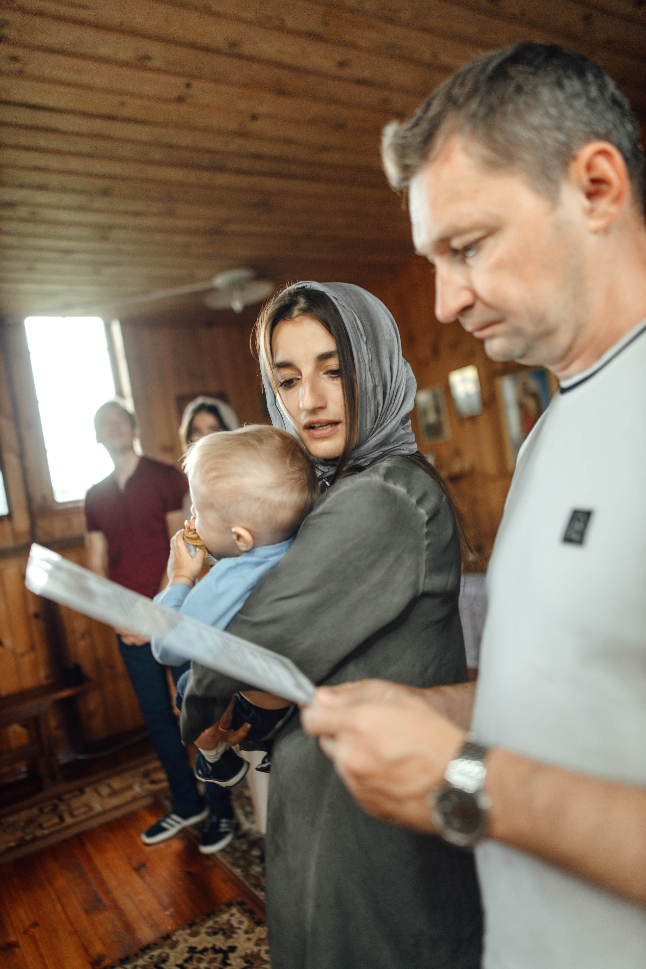 Крещение Тимофея, д. Киевец, храм Святой Троицы, август 2025