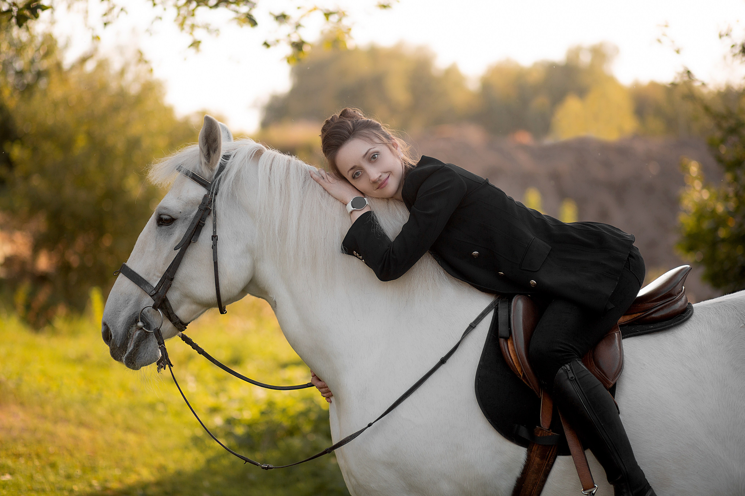 Ольга и Воробей. Фотосессия с лошадьми в Нижнем Новгороде
