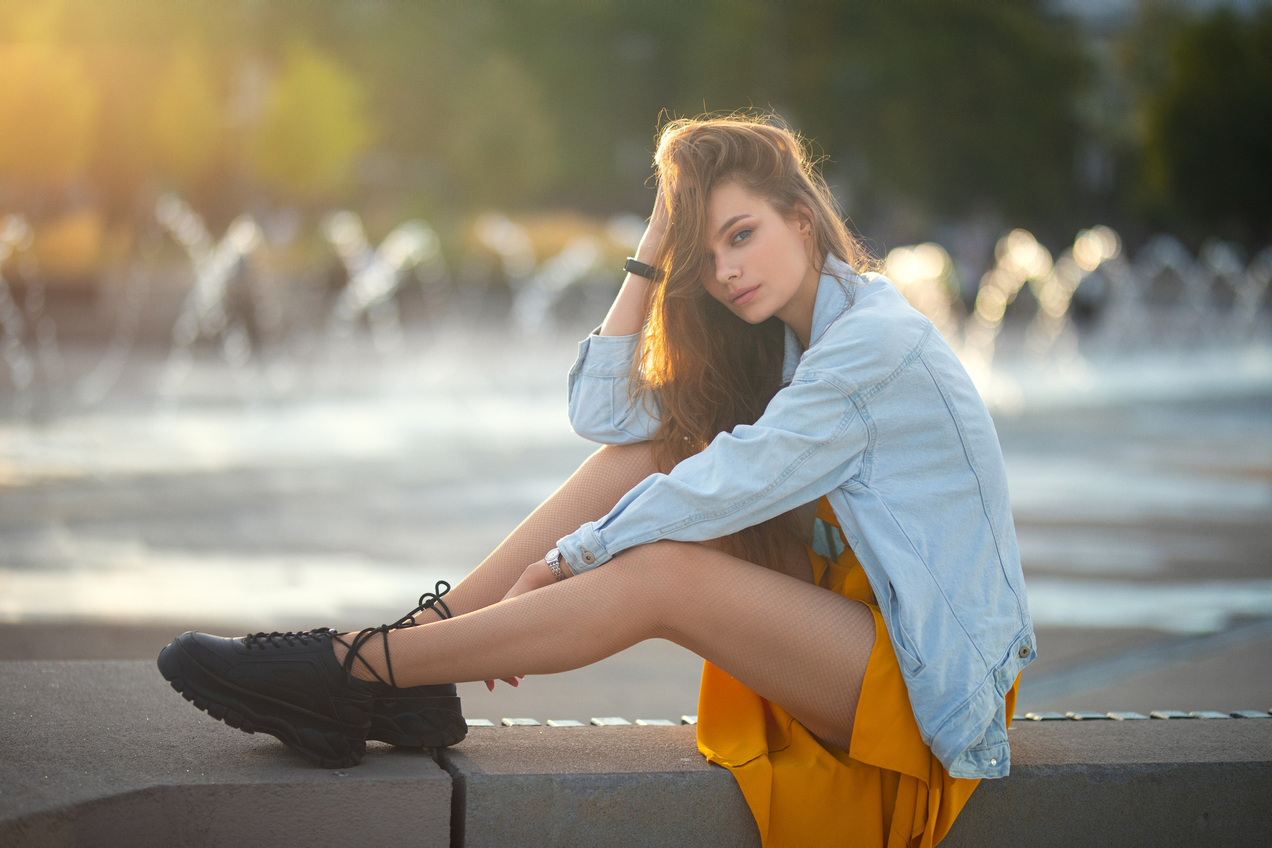 Летняя съемка с Екатериной на городской площади в Воронеже в формате для «себя»