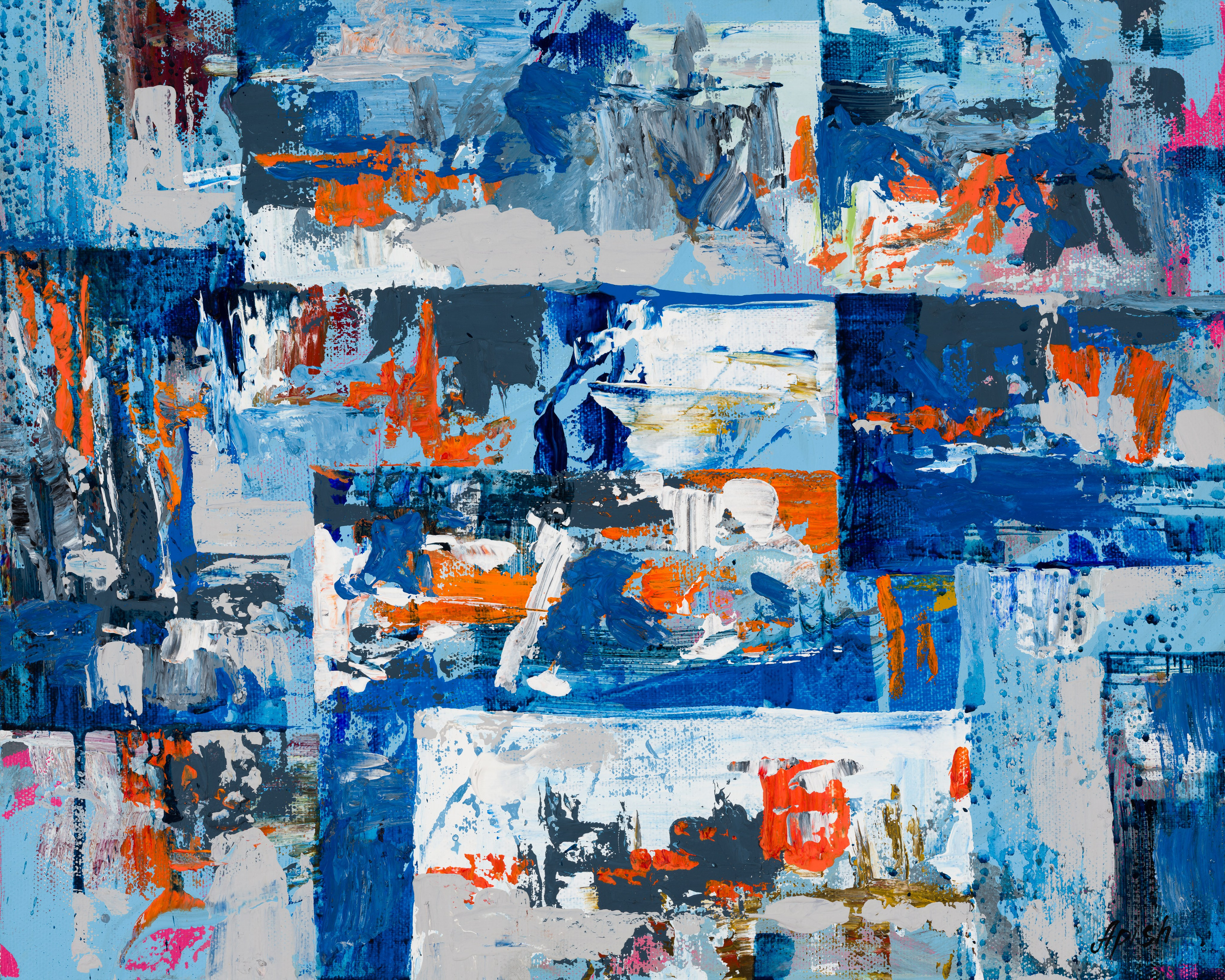 «Лоскуты воспоминаний 6» - художник Алексей Апиш (холст, масло, 40x50 см, 2024)