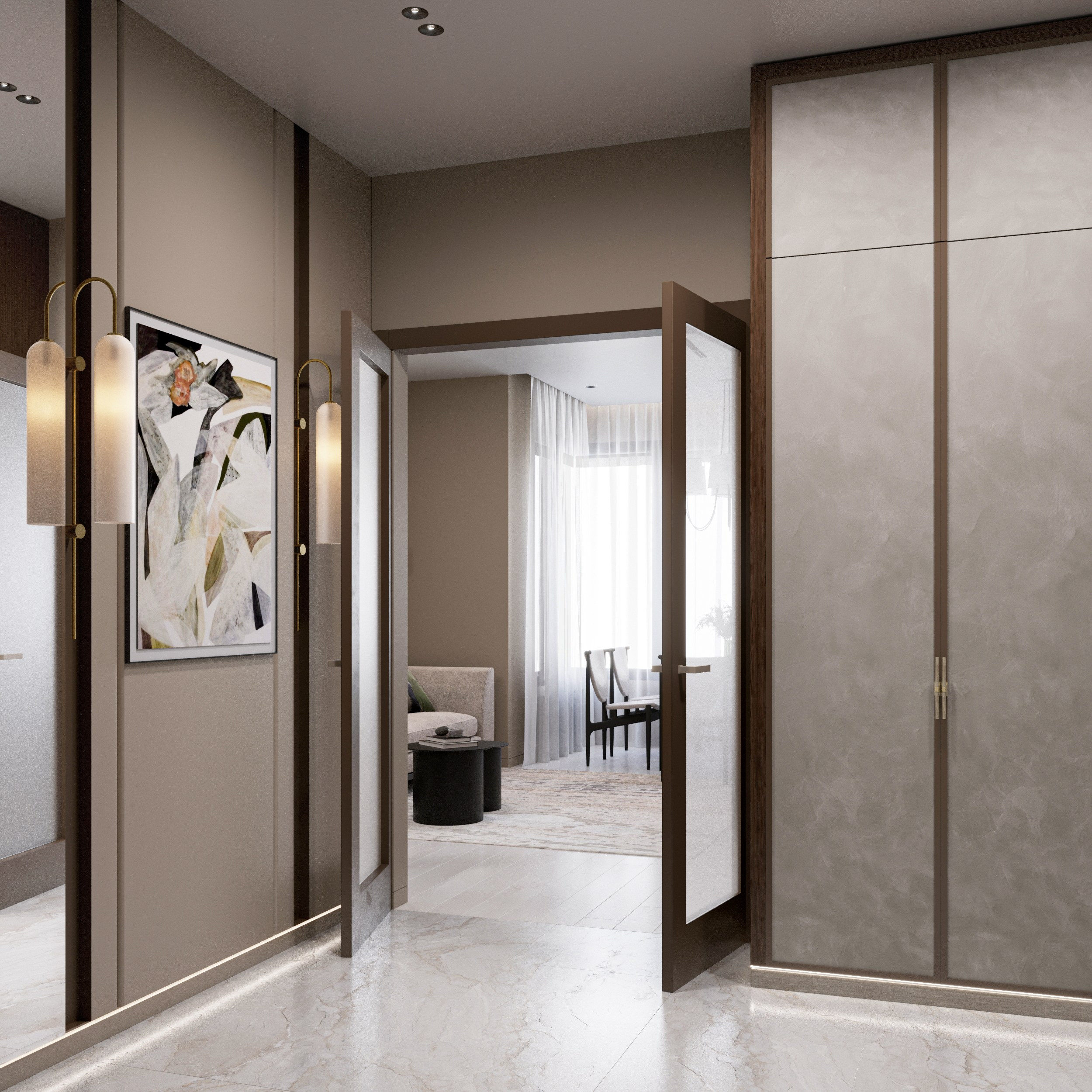 Neva House. 3D visualization of exteriors and interiors