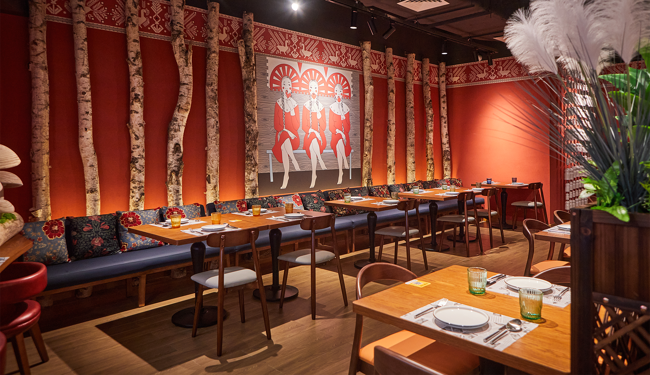 КУЛИЧКИ. Бистро русской кухни в Китае. Студия дизайна интерьеров