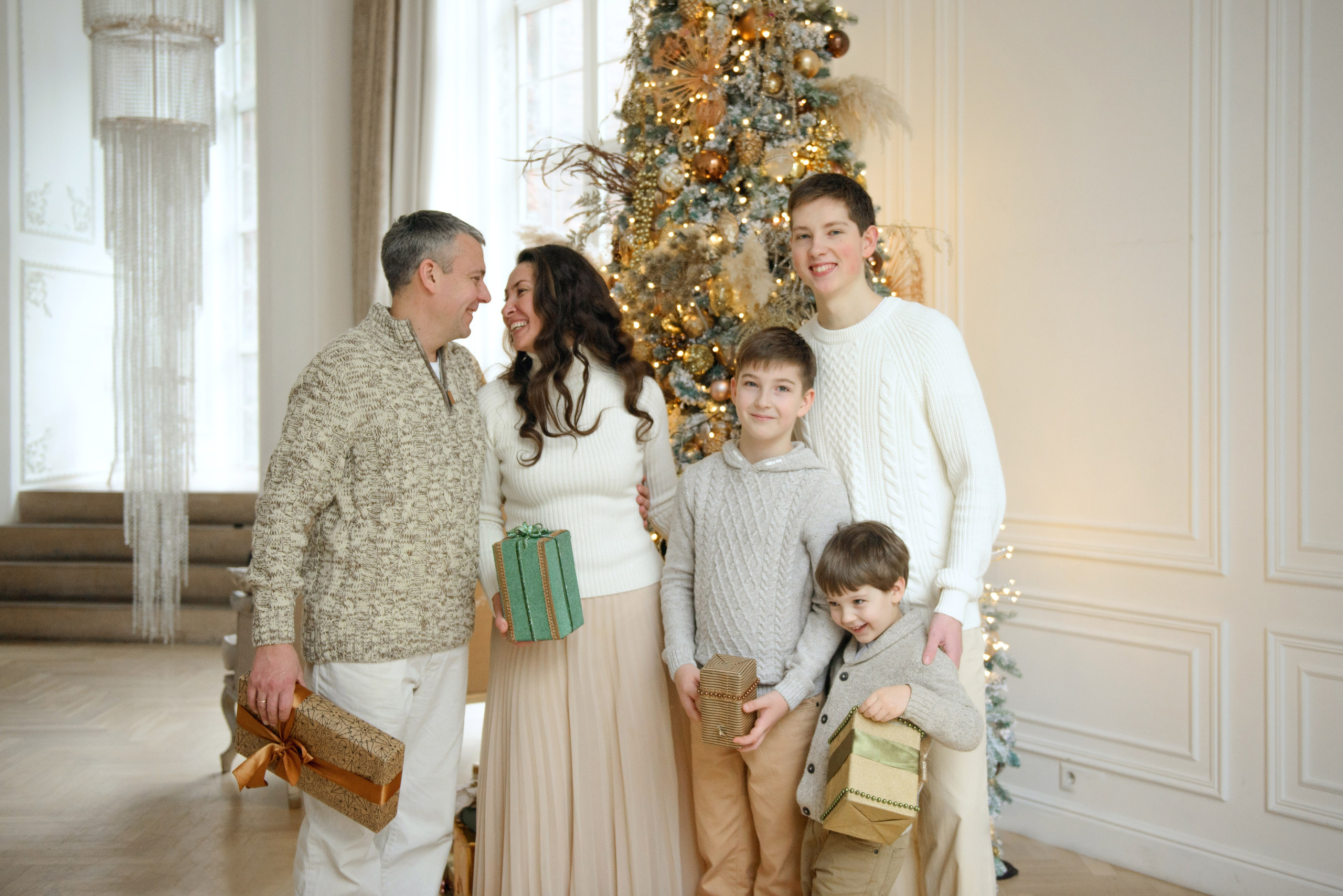 Family , Studio photo shoot at Christmas time