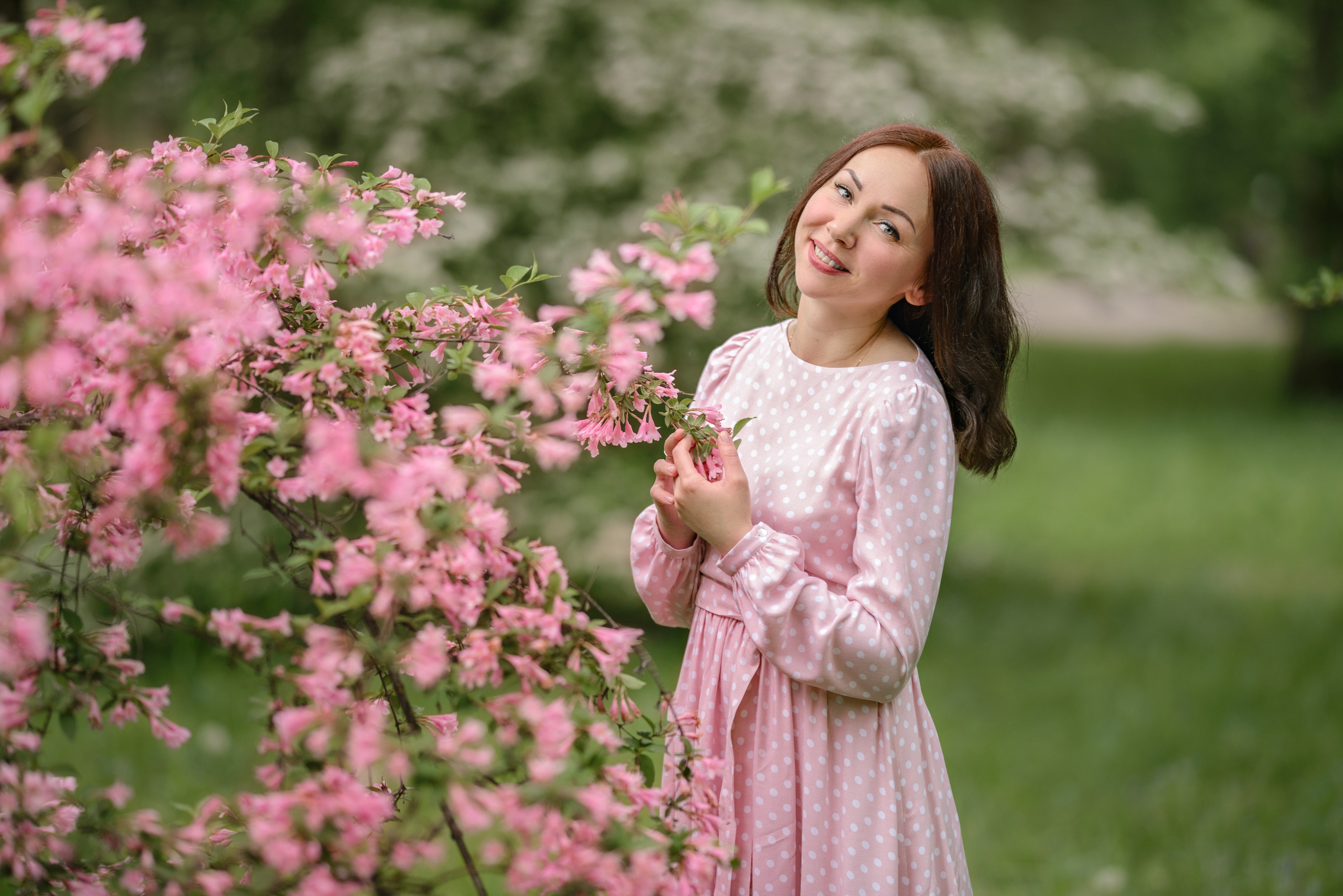 Семья Анастасии в Ботаническом саду