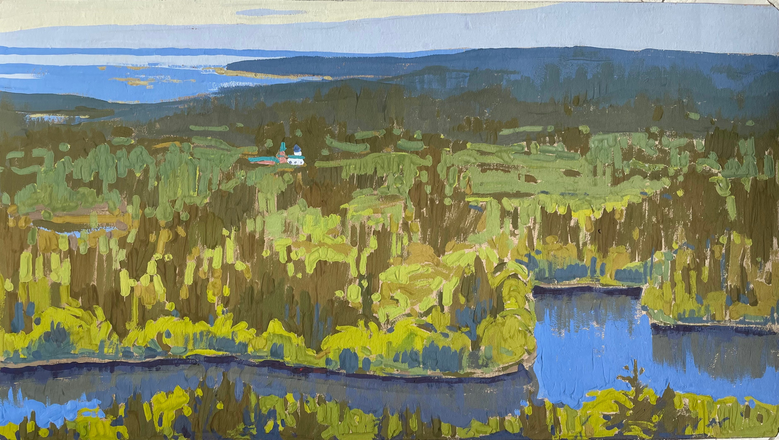 Соловецкие острова. Художница Лиза Владимирова