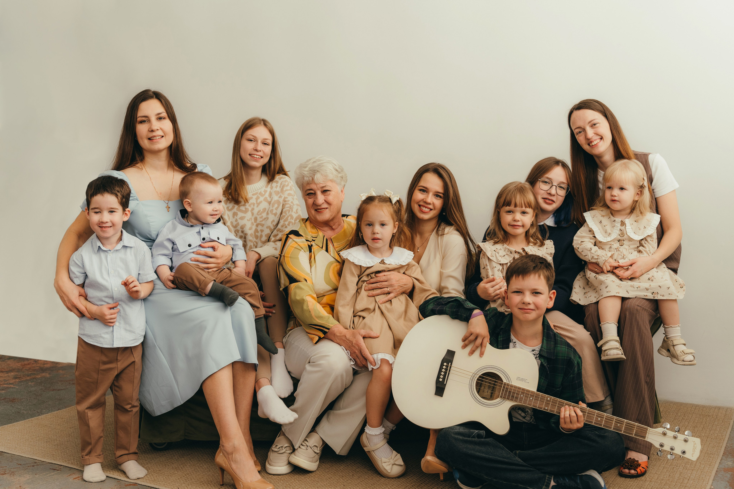 Большая семья. Семейный фотограф • Домашние съемки в Нижнем Новгороде