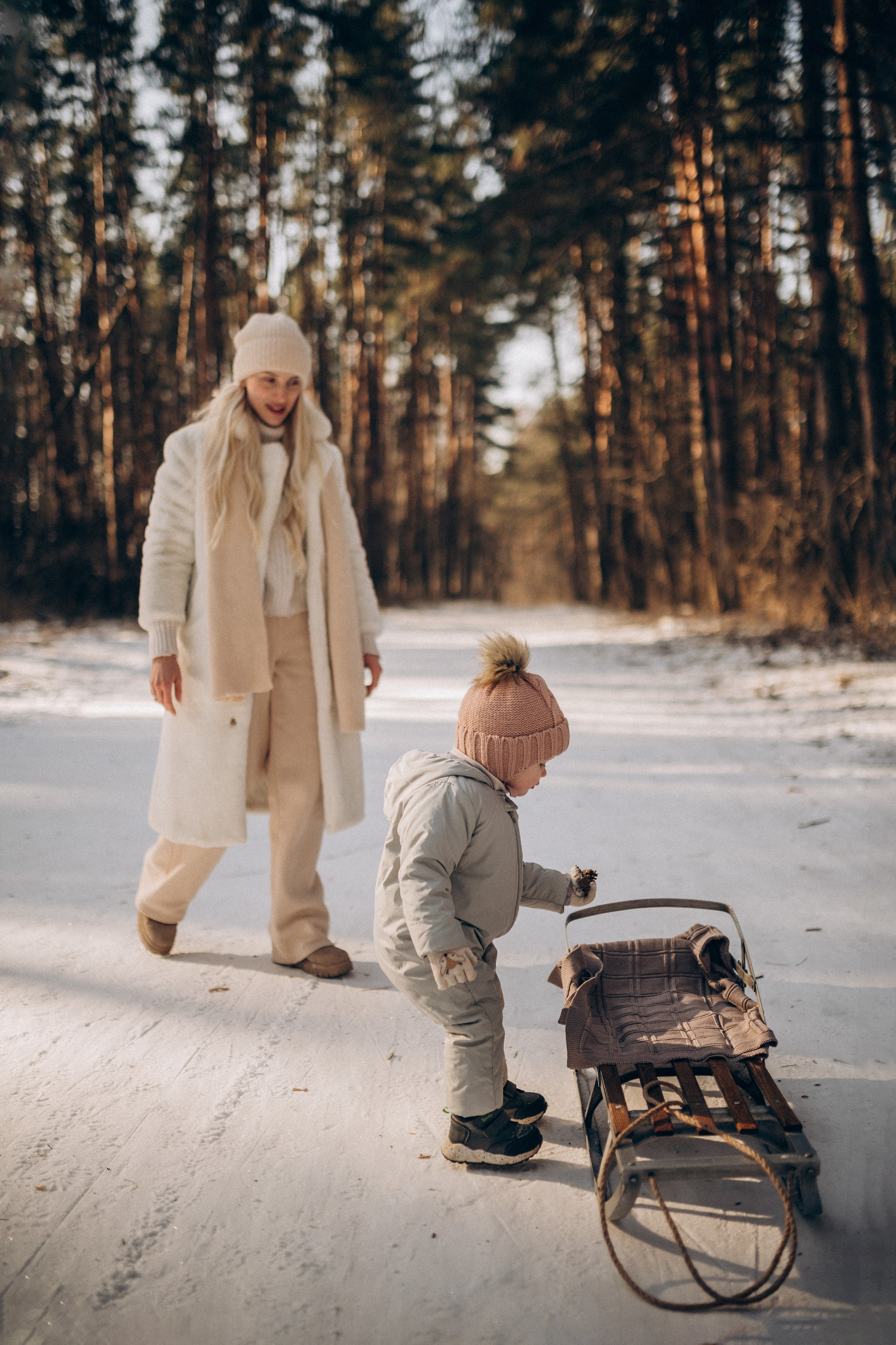 Зимняя фотосессия в лесу. Семейный фотограф в Домодедово и Москве Елена Пичугина