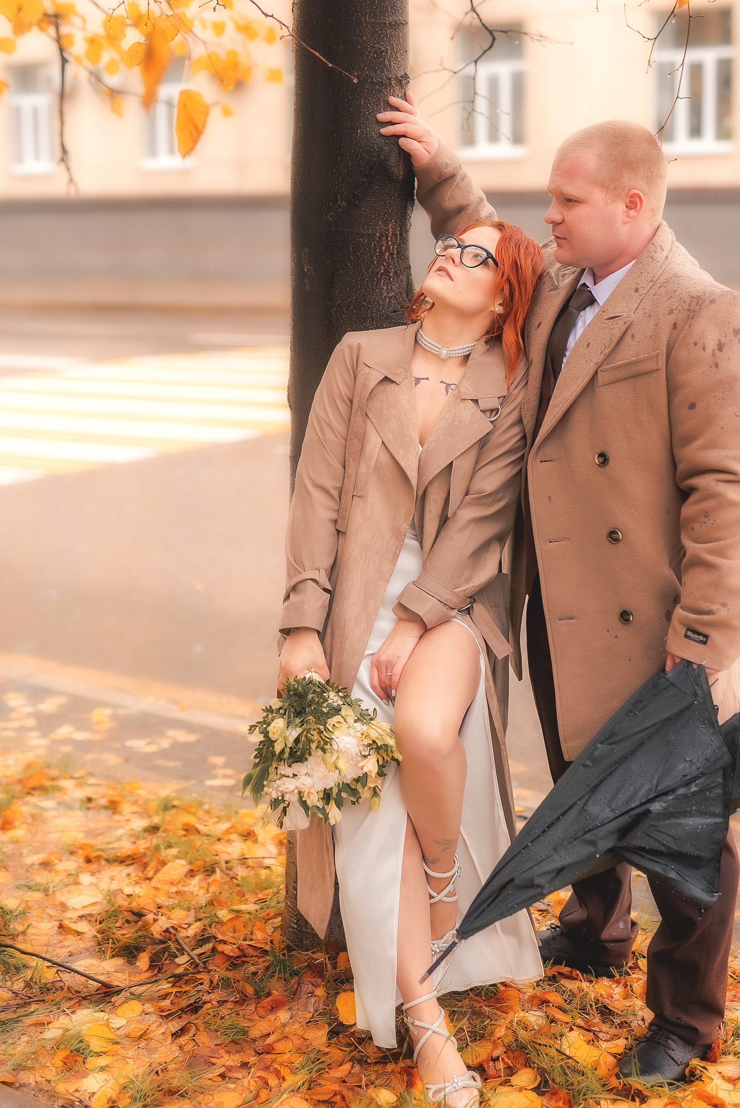 Свадебная фотосессия под дождём. Семейный, детский фотограф в Воронеже Анна Никитина