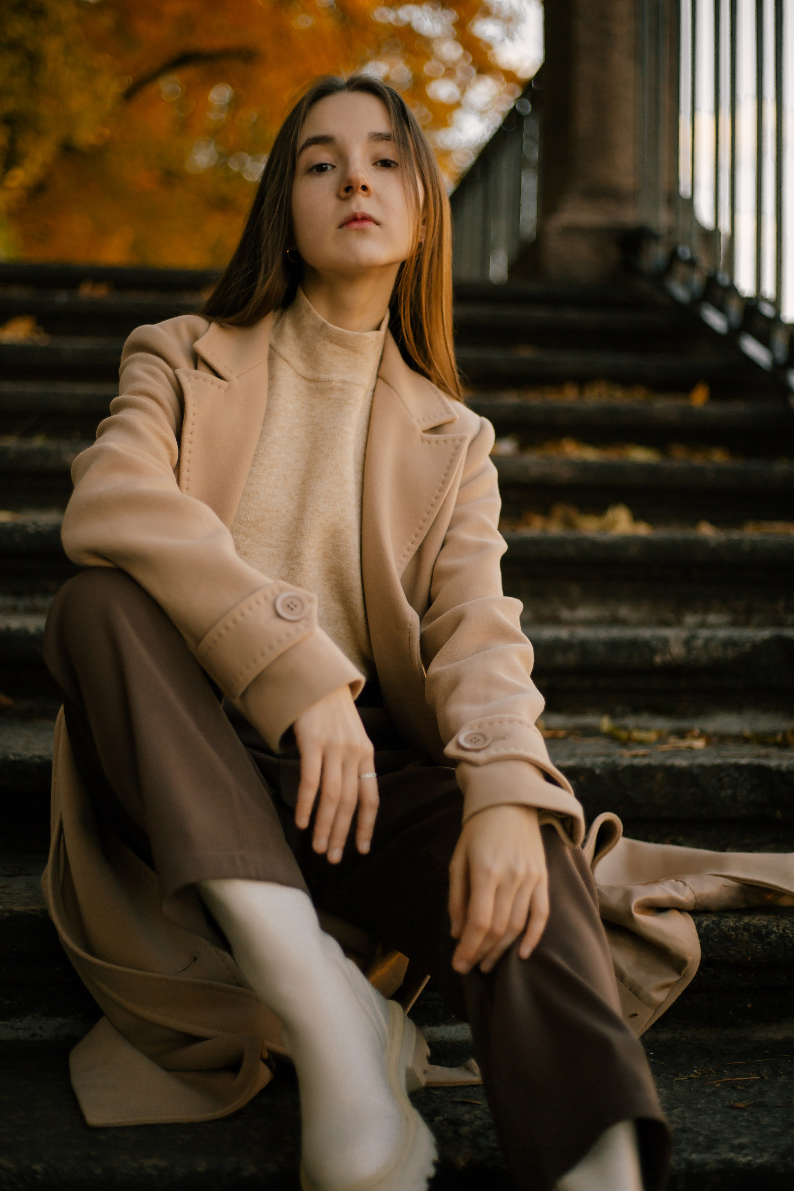 Осенью в Летнем саду. Свадебный и женский фотограф в Санкт-Петербурге Муртеева Екатерина