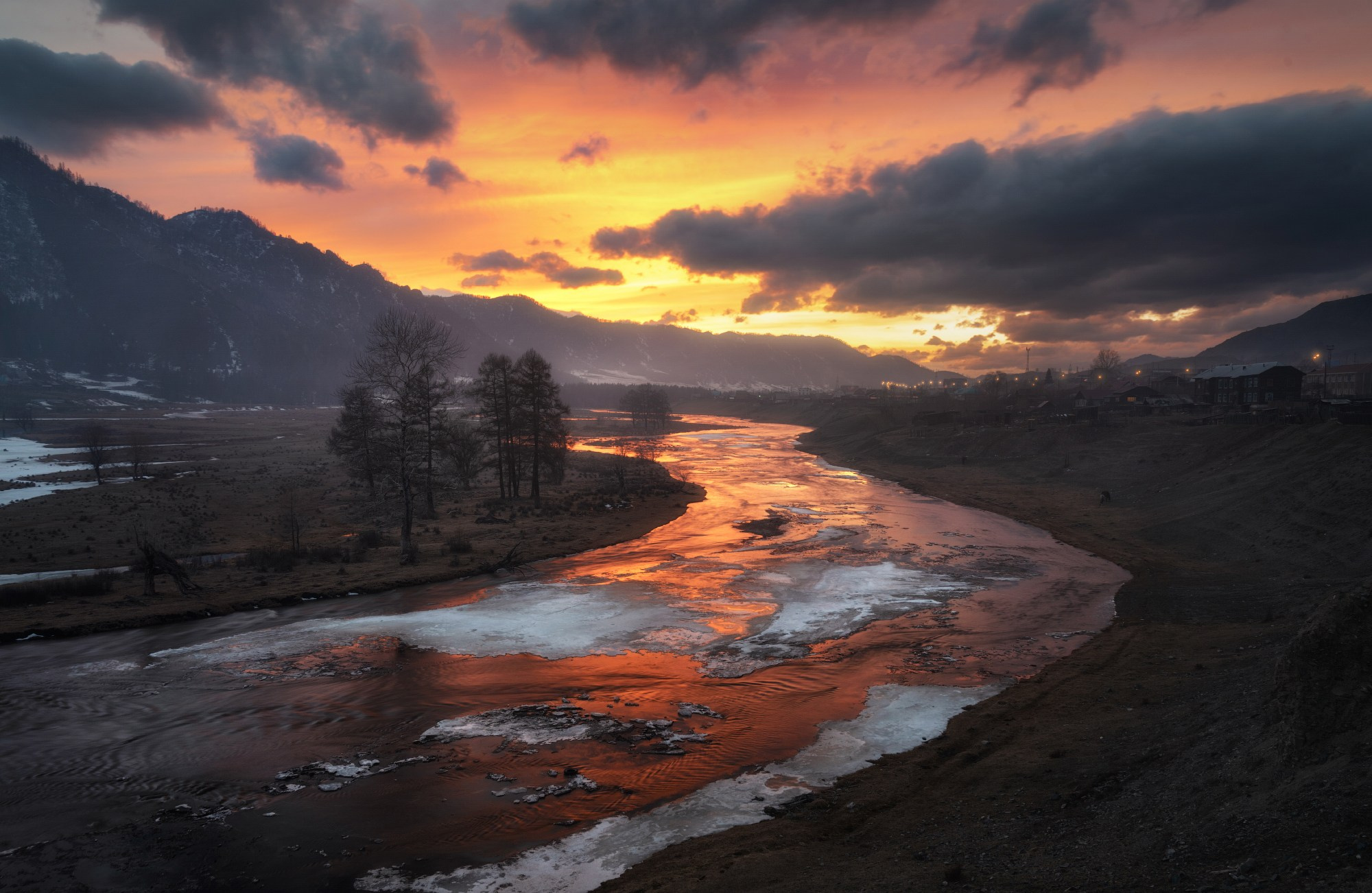 Пламенная река. Урсул, Онгудайский район, март 2024