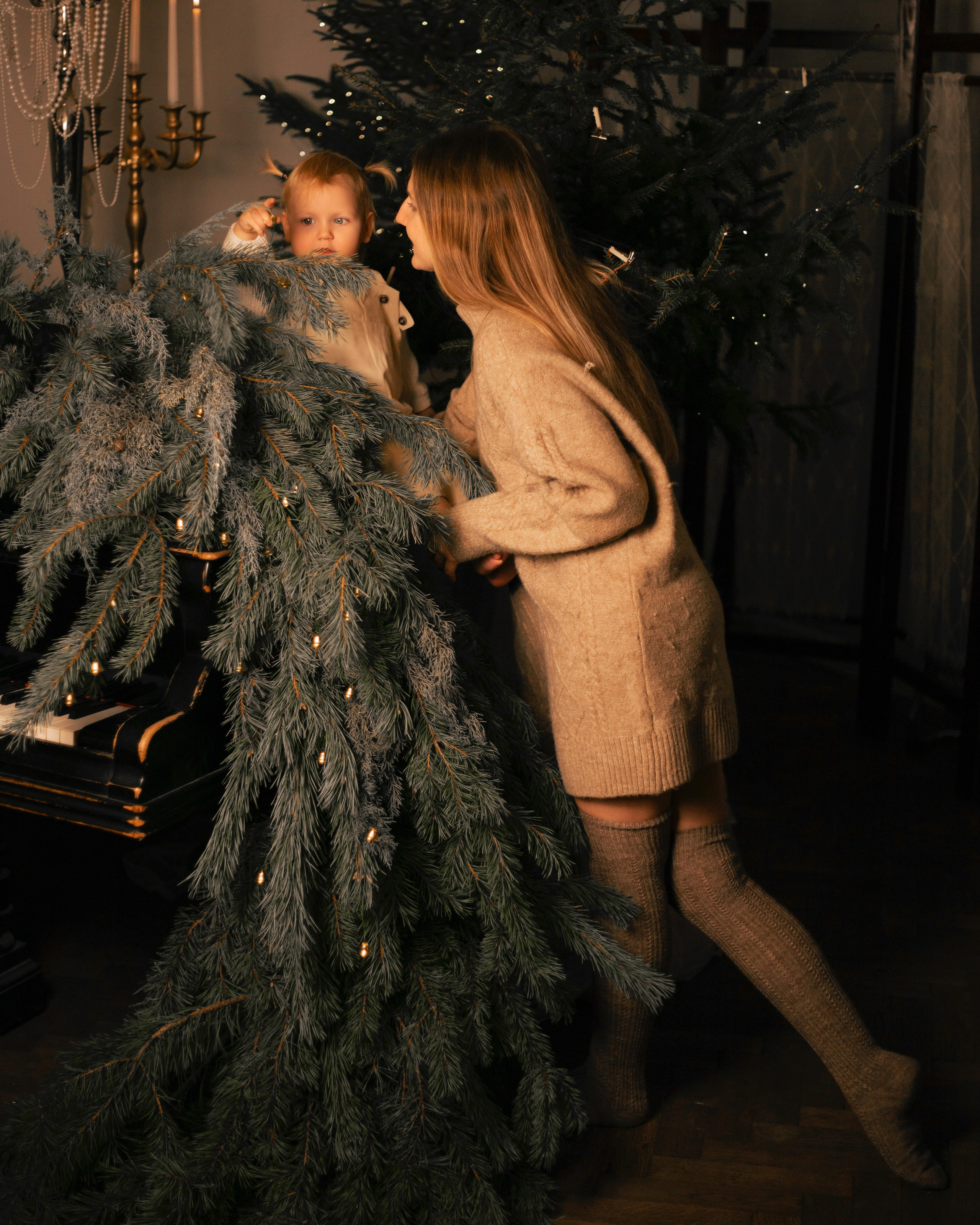 Новогодняя съёмка в фотостудии