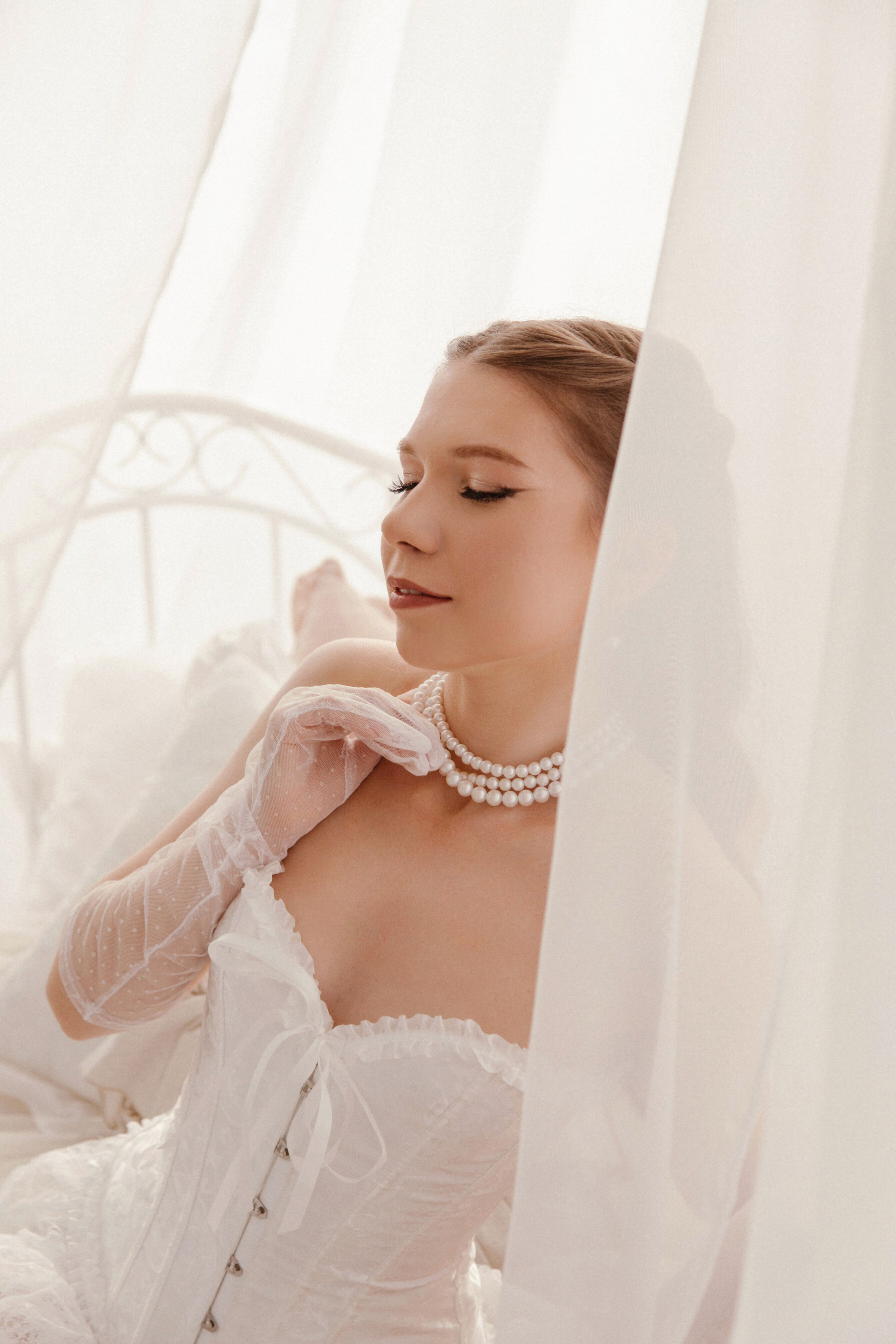 Марина. Фотосессия в студии, винтаж, женская съемка. Фотограф Ксения Третьякова, Санкт-Петербург