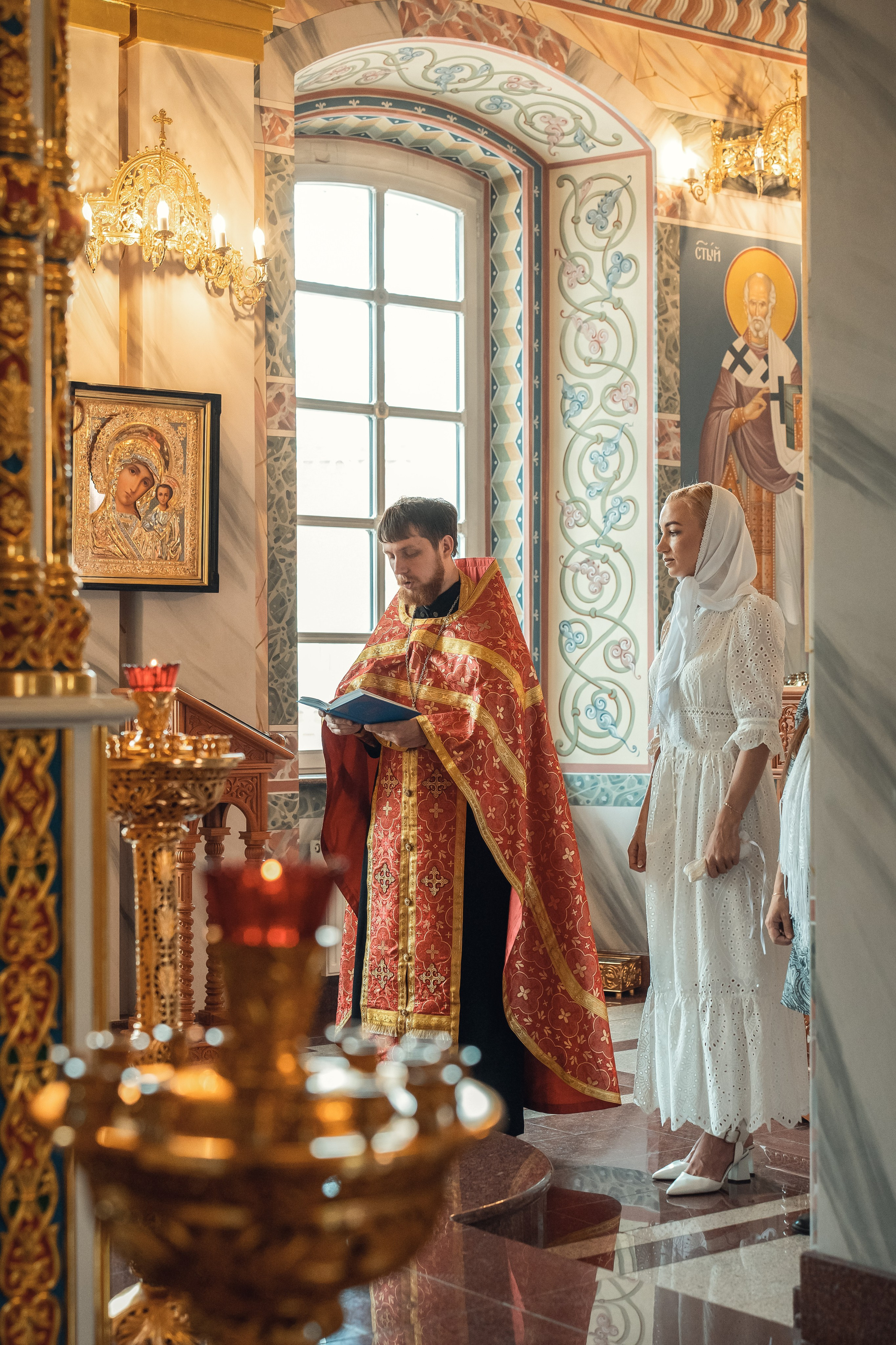 Крещение Полины в храме Покрова Пресвятой Богородицы. Фотограф на Крещение Тула и Венчание в Туле, детский и семейный фотограф