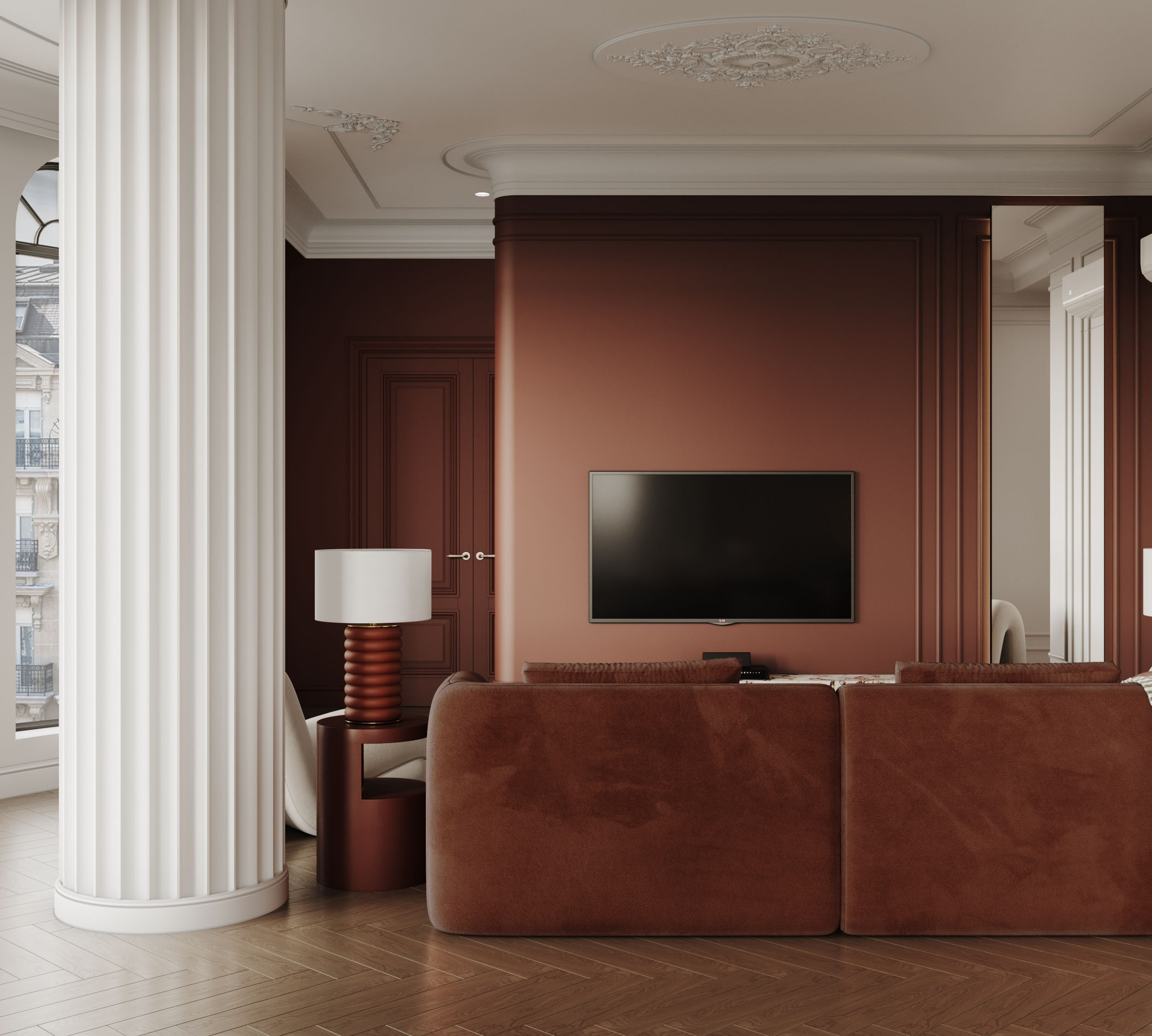 Работа по референсу. Интерьерная 3D Визуализация