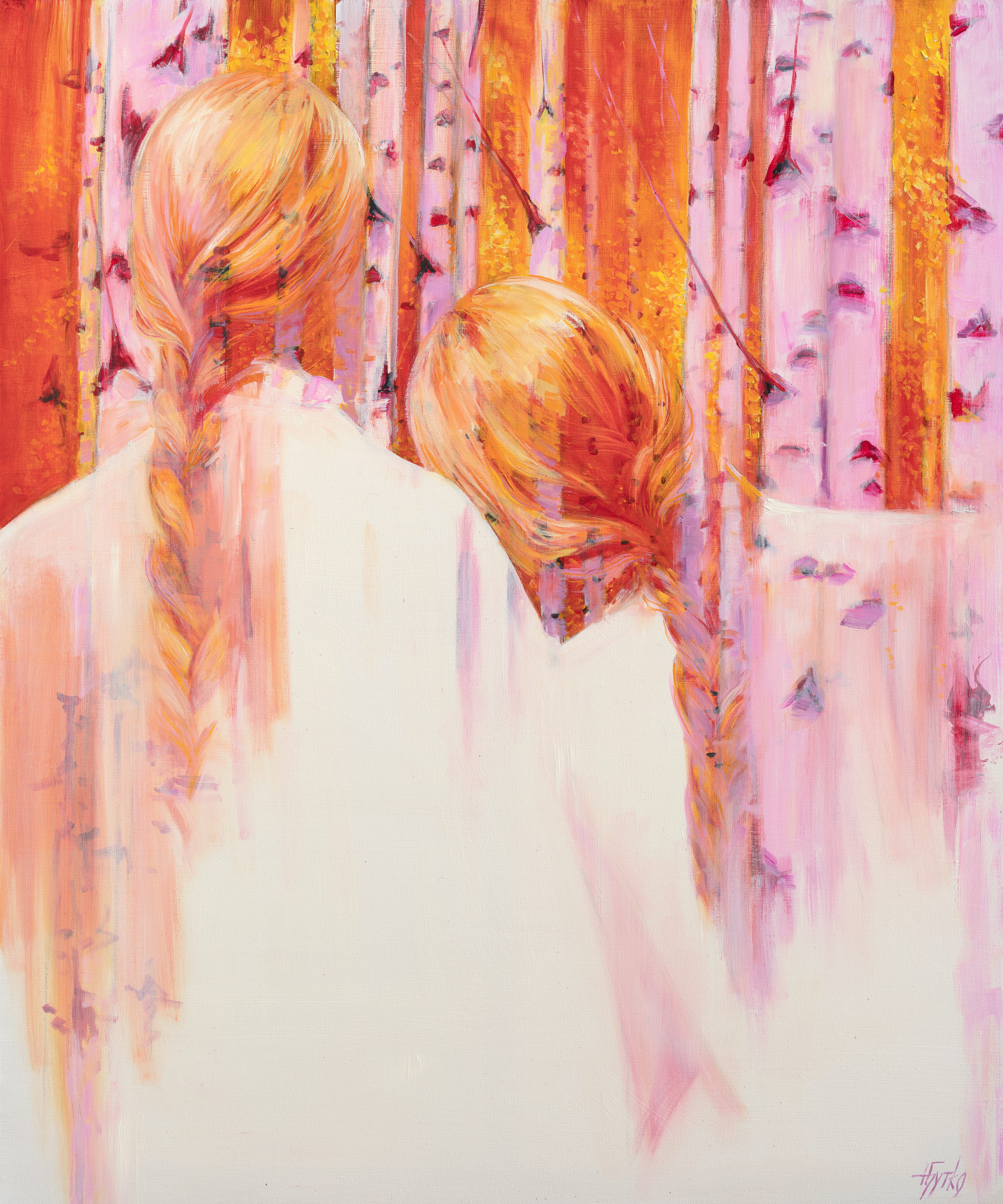 «Косы русые» - художник Наталия Бутко (холст, масло, 120x100 см, 2025)