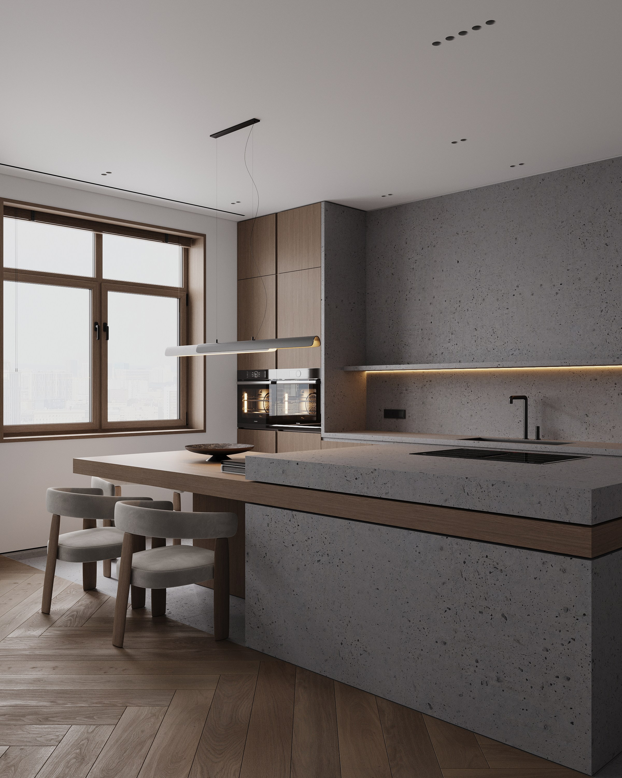 Кухня- гостиная. 3D визуализатор