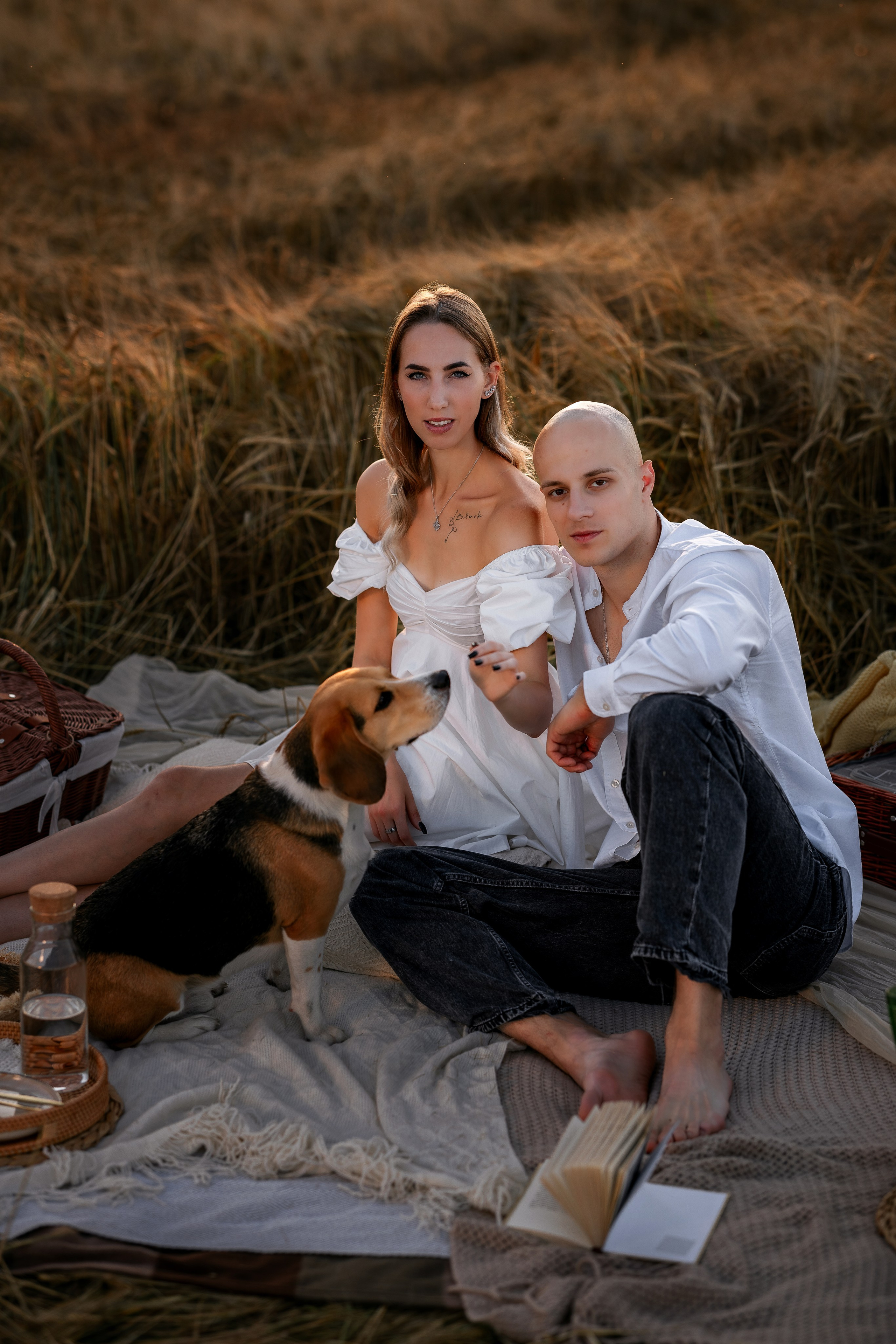 Лавстори в пшенице. Женский и семейный фотограф в Москве Виктория