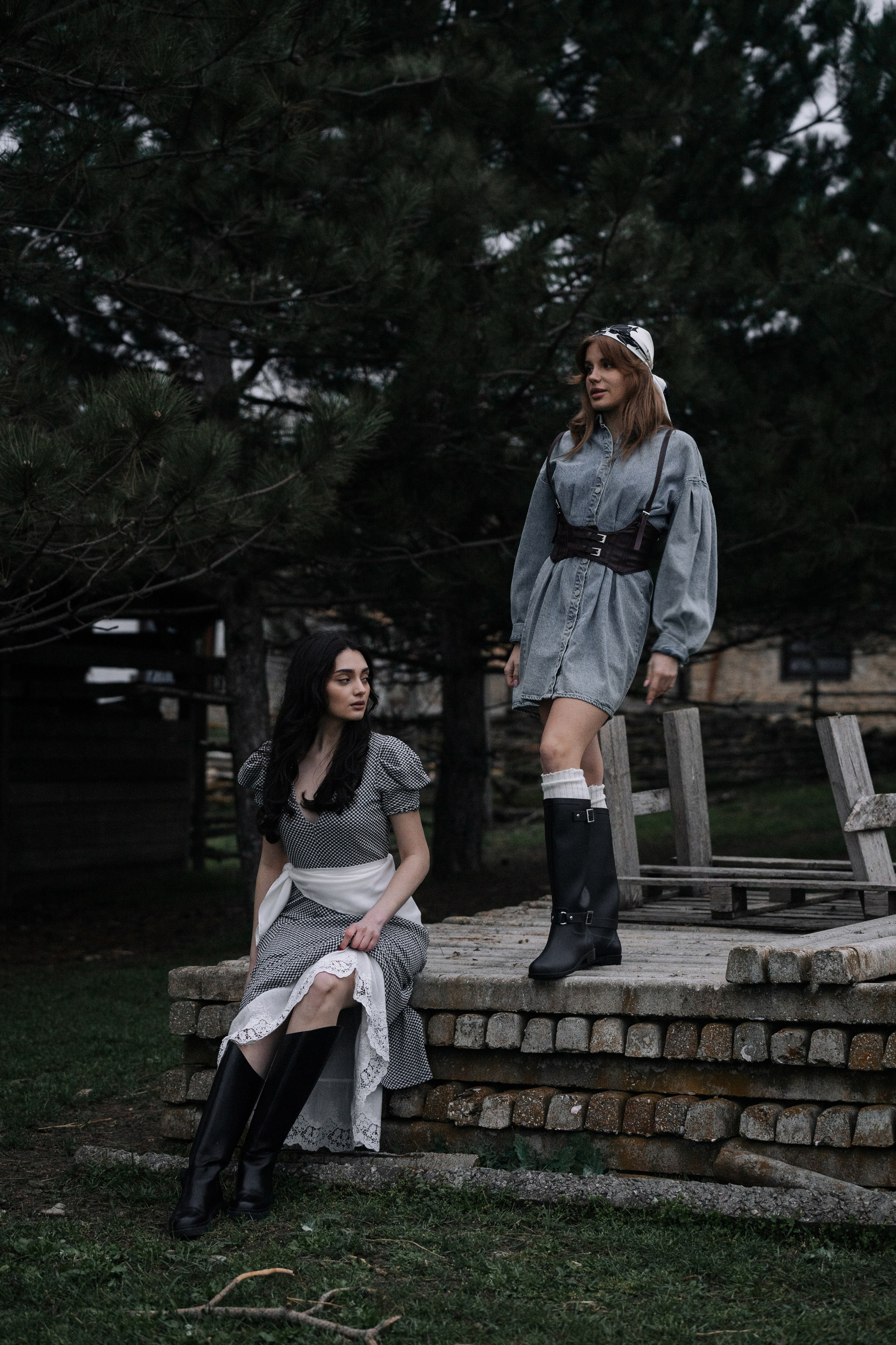 Девушки и животные: атмосферные кадры на ферме в Анапе  