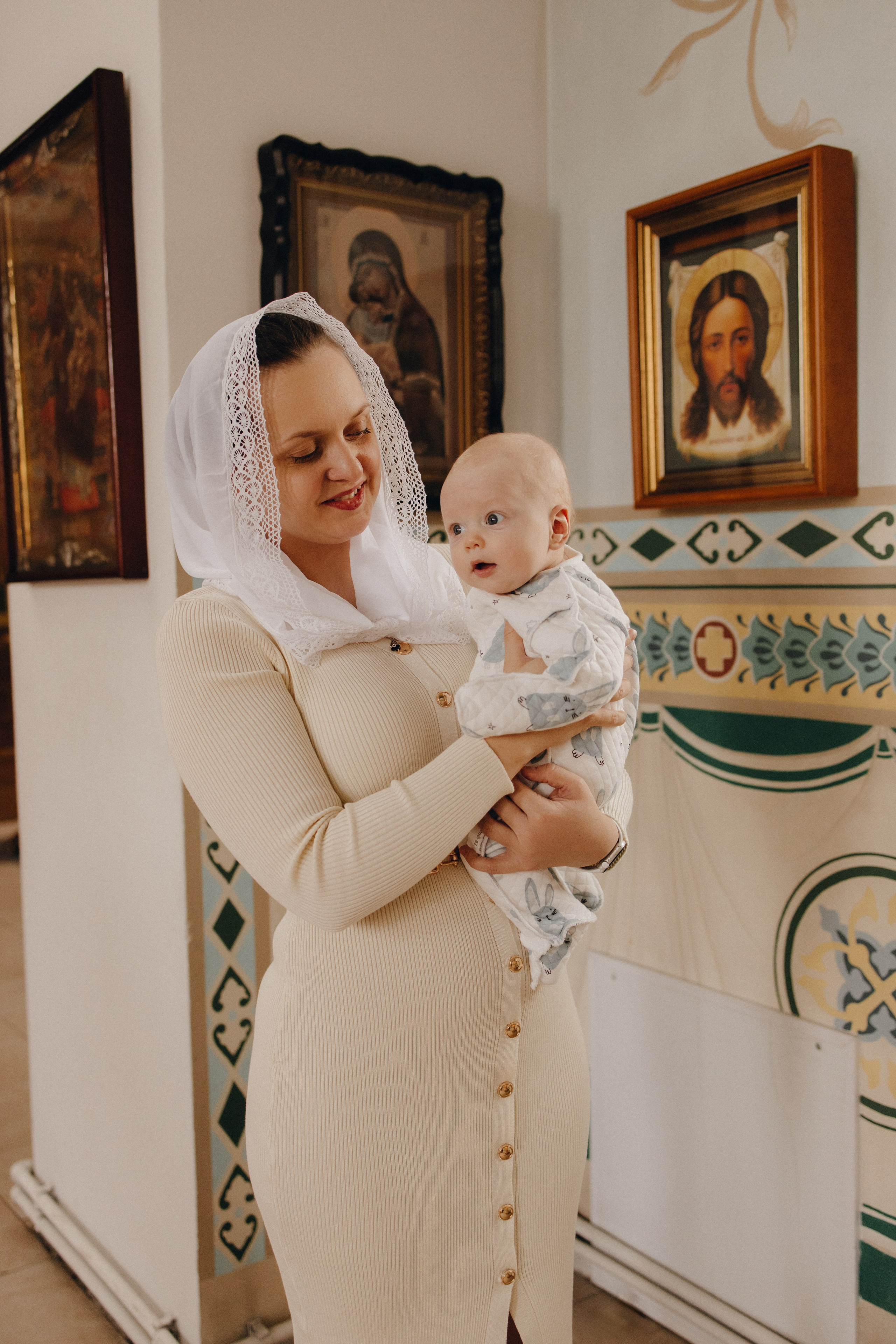 Съемка крещения в церкви св. апостолов Петра и Павла. Семейный и свадебный фотограф Воронеж Елизавета Федорова