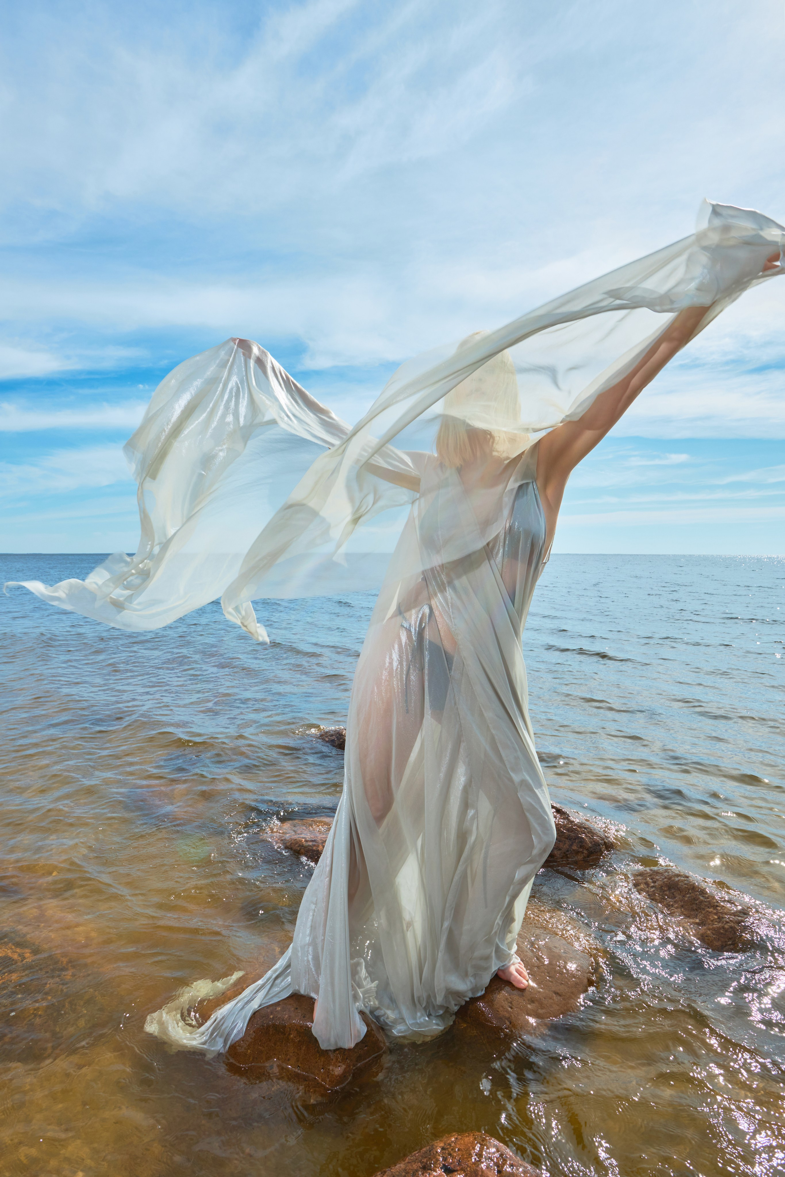 Съёмка на Финском заливе. Одежда из Санкт-Петербурга СИНИОКО