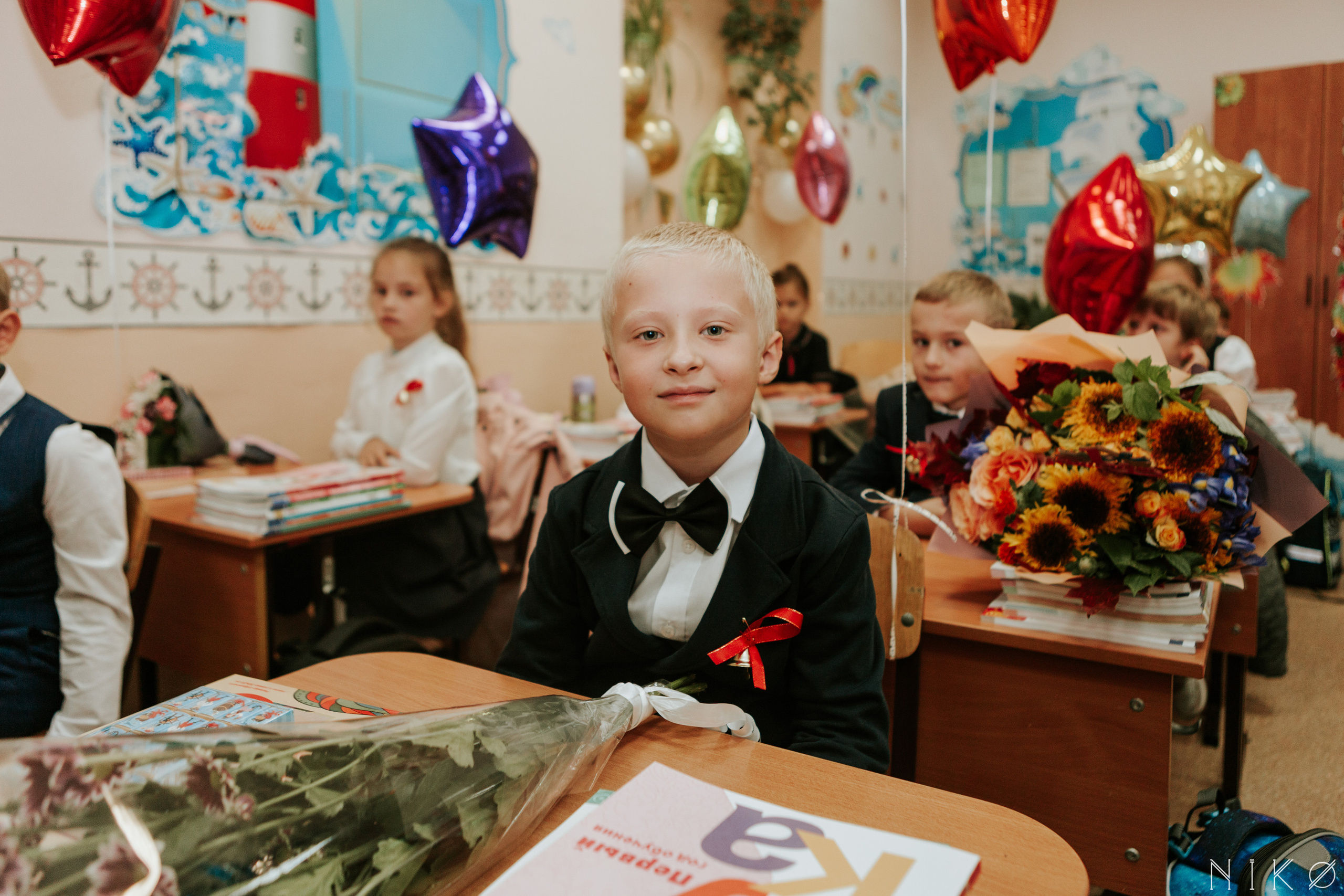 1 сентября в школе № 1158. Фотограф Николь Фолиянц