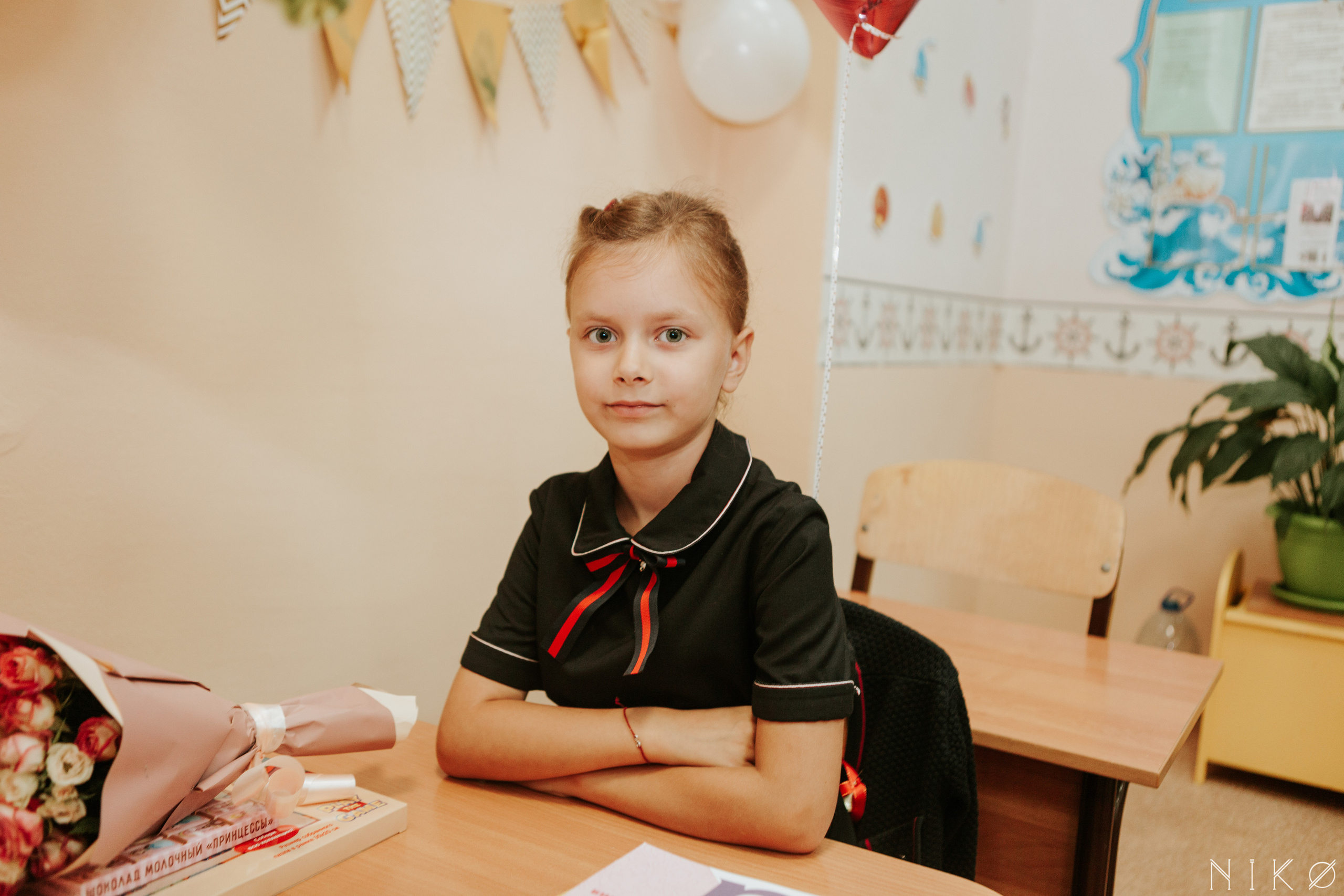 1 сентября в школе № 1158. Фотограф Николь Фолиянц