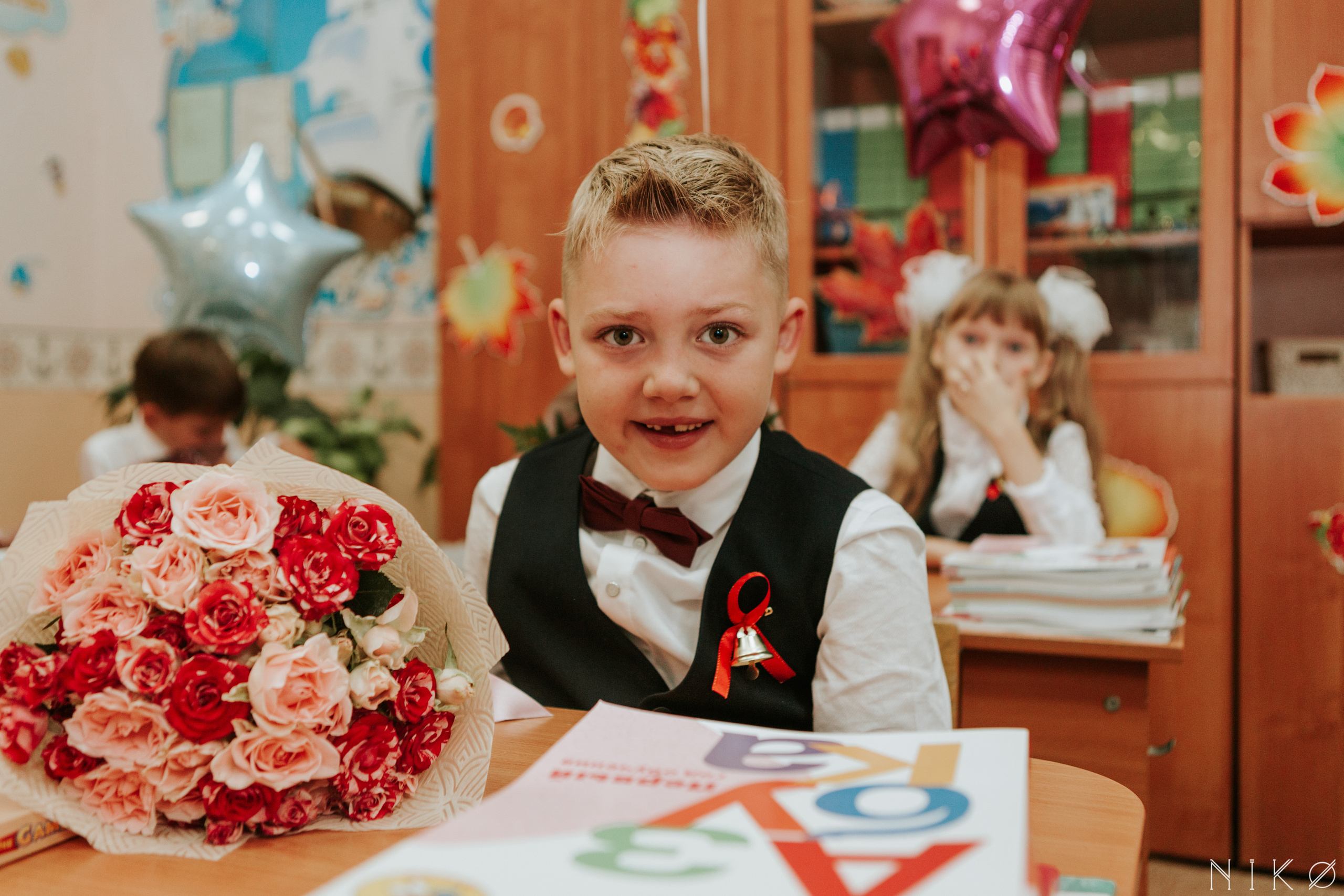 1 сентября в школе № 1158. Фотограф Николь Фолиянц