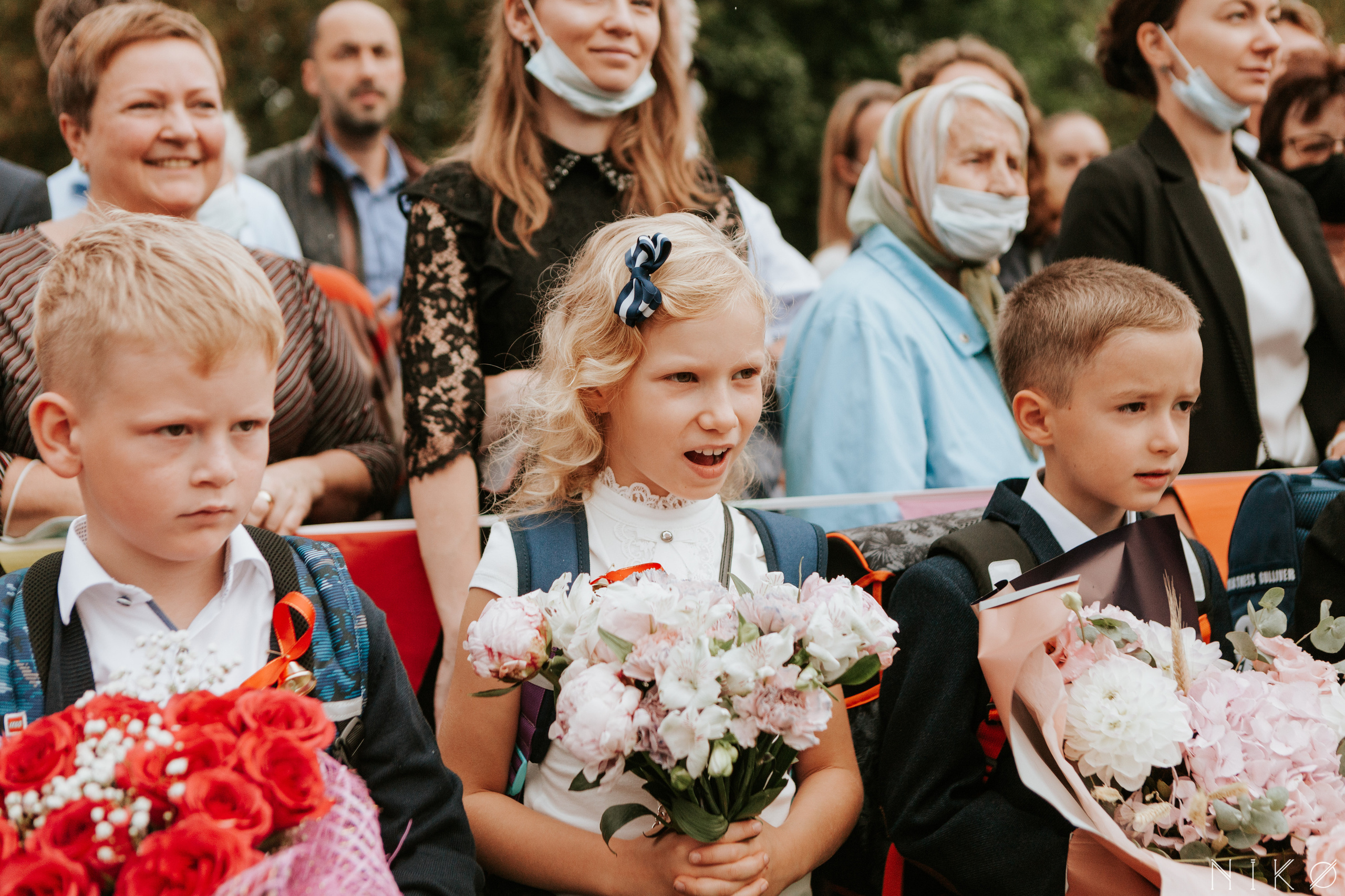 1 сентября в школе № 1158. Фотограф Николь Фолиянц