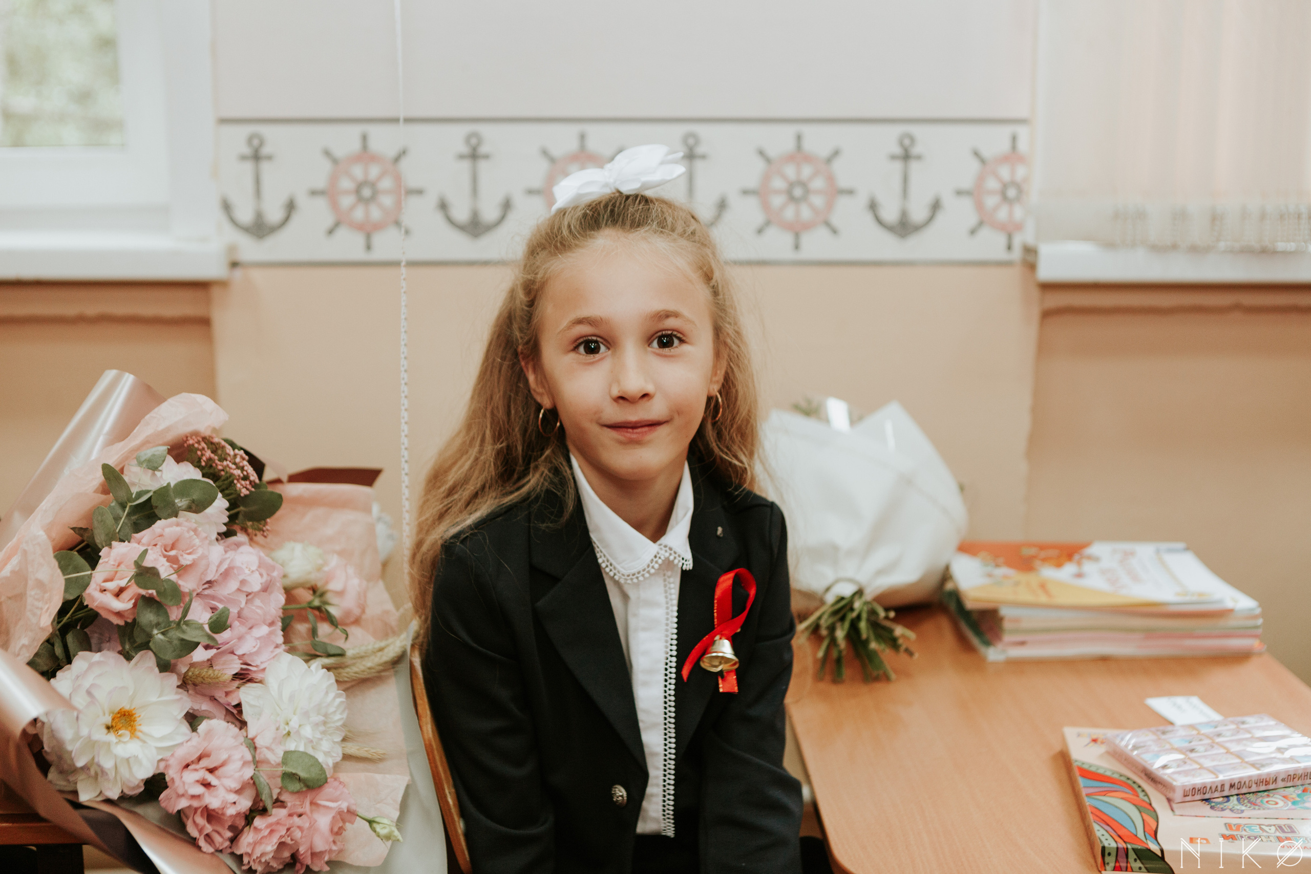 1 сентября в школе № 1158. Фотограф Николь Фолиянц