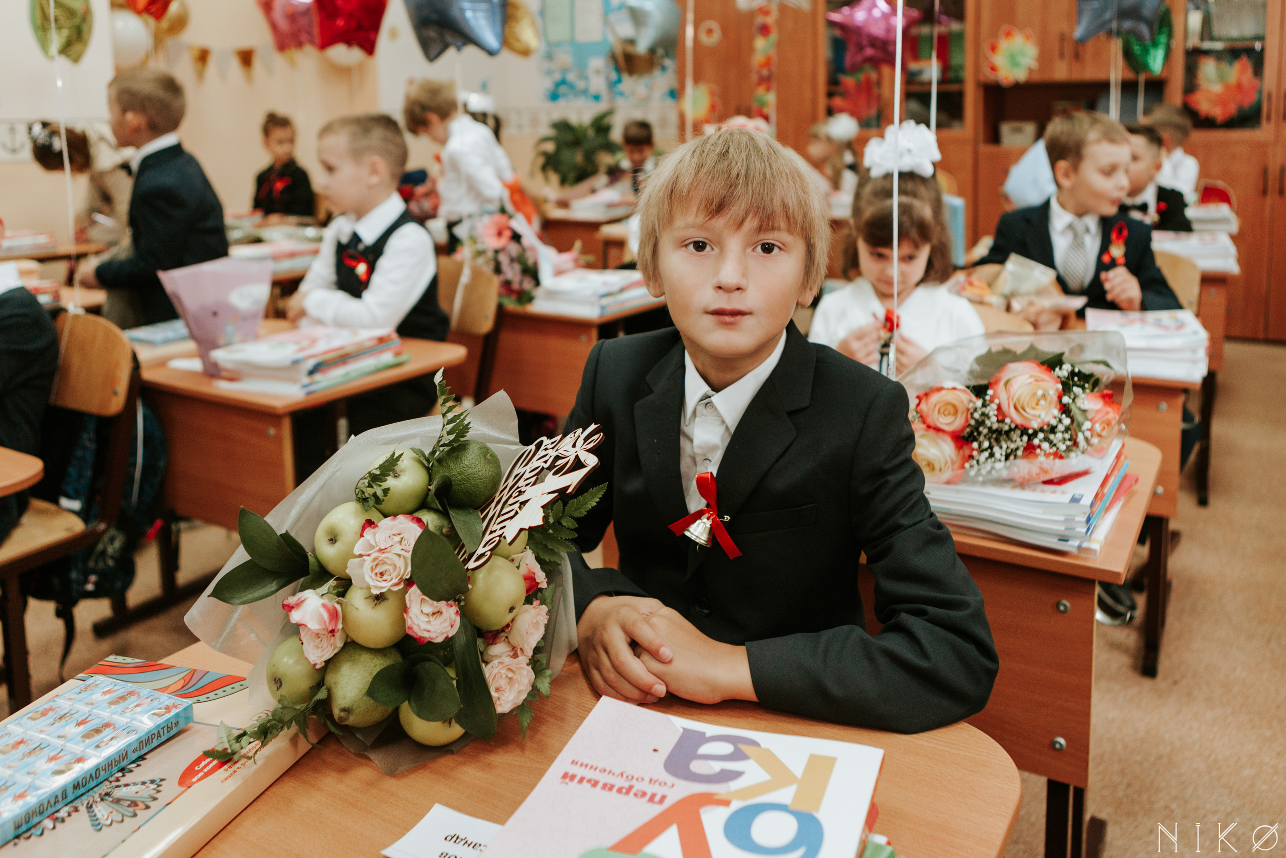 1 сентября в школе № 1158. Фотограф Николь Фолиянц