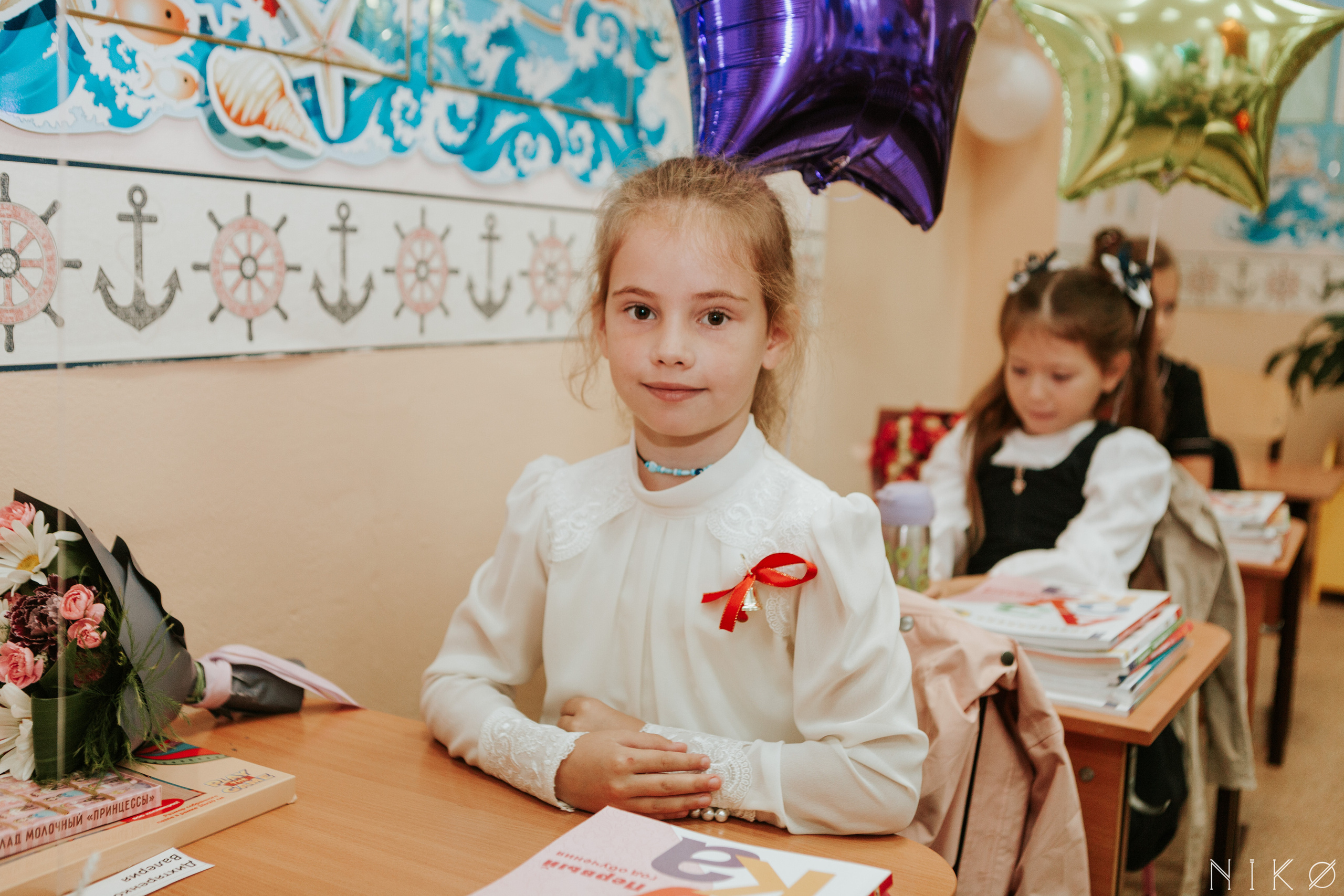 1 сентября в школе № 1158. Фотограф Николь Фолиянц