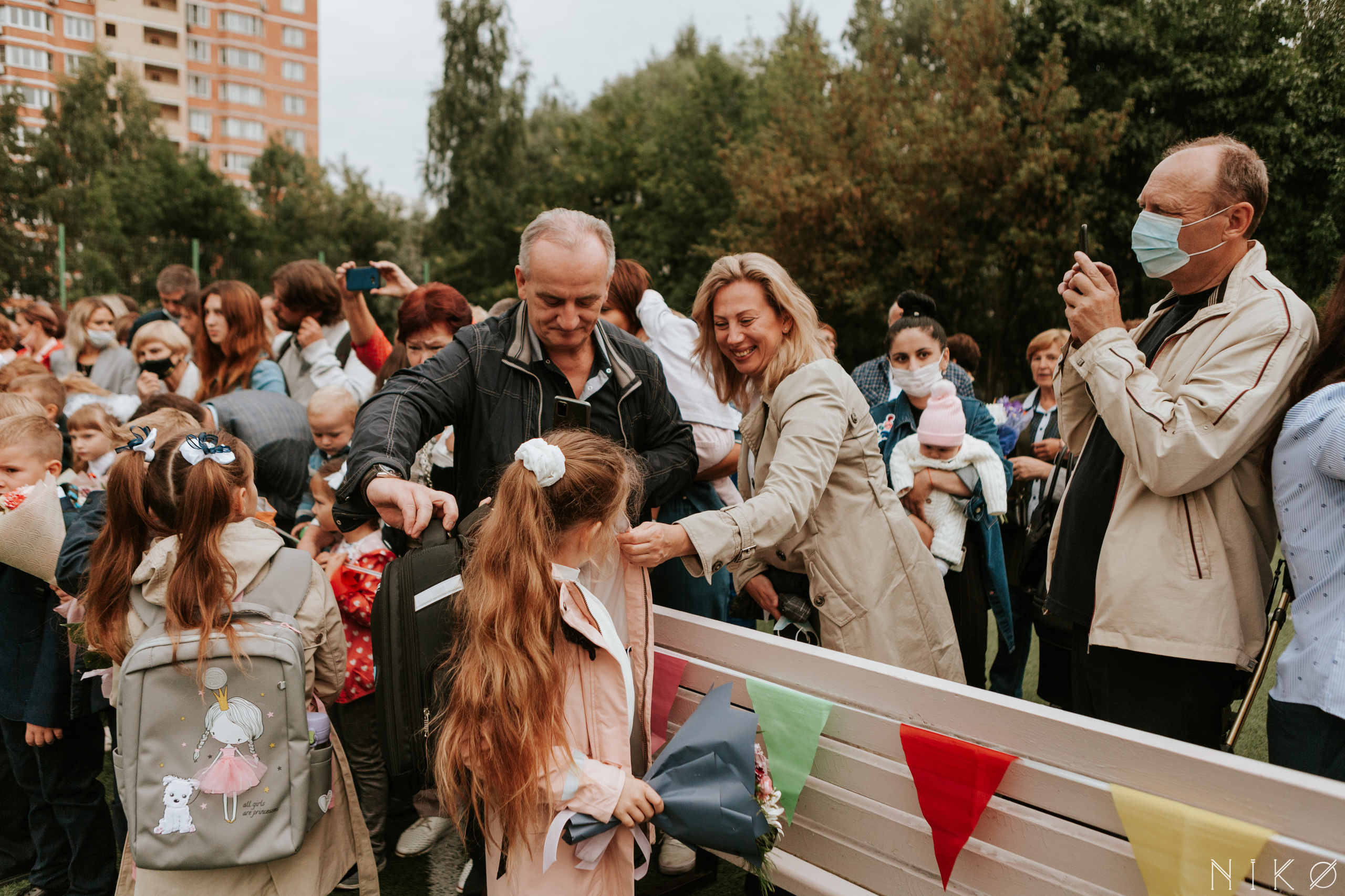 1 сентября в школе № 1158. Фотограф Николь Фолиянц