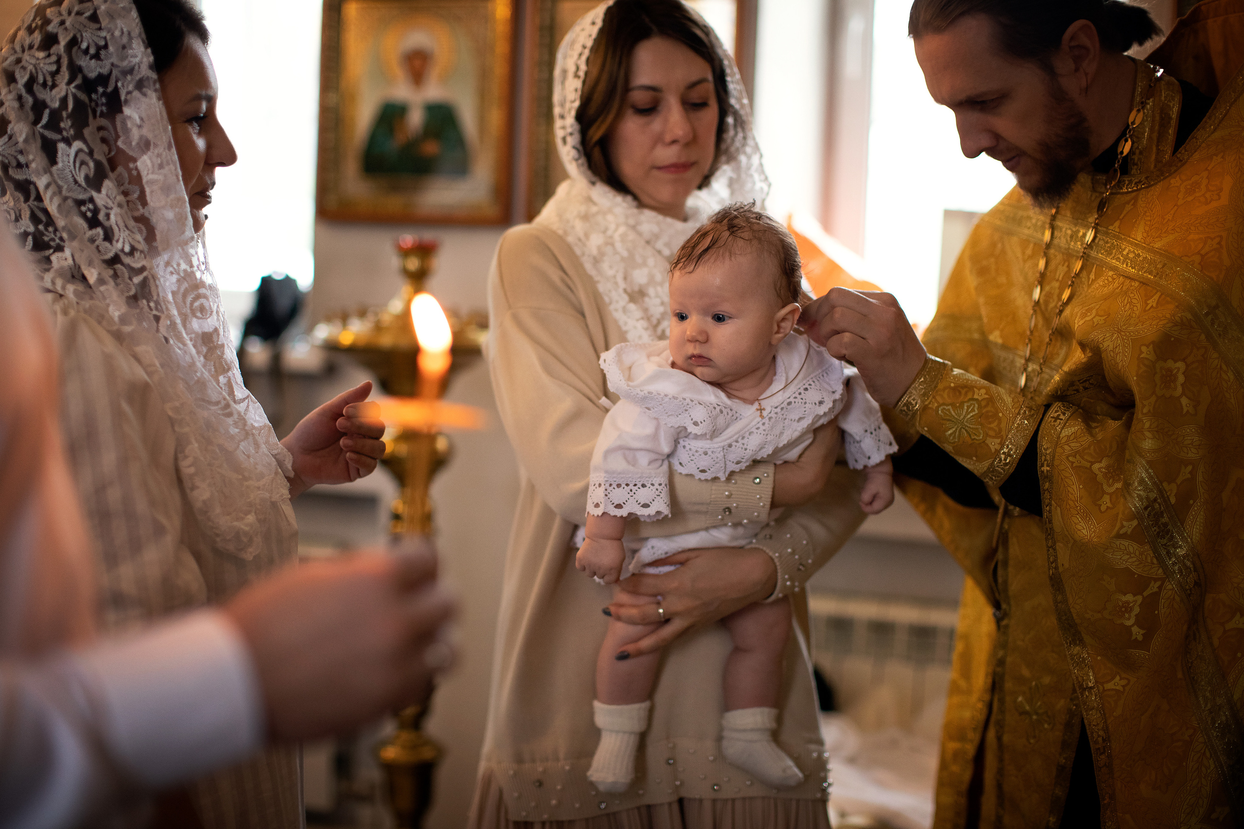 Таинство Крещения малышки Полины. Семейный и детский фотограф в Саратове Полина Коткина