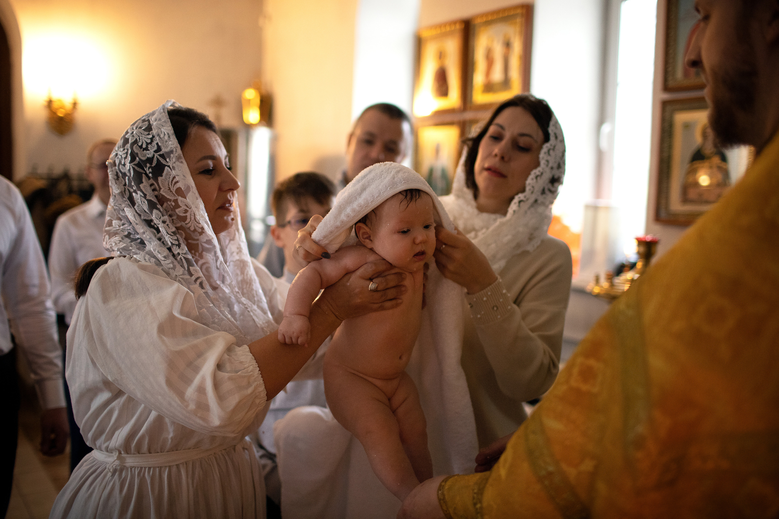 Таинство Крещения малышки Полины. Семейный и детский фотограф в Саратове Полина Коткина