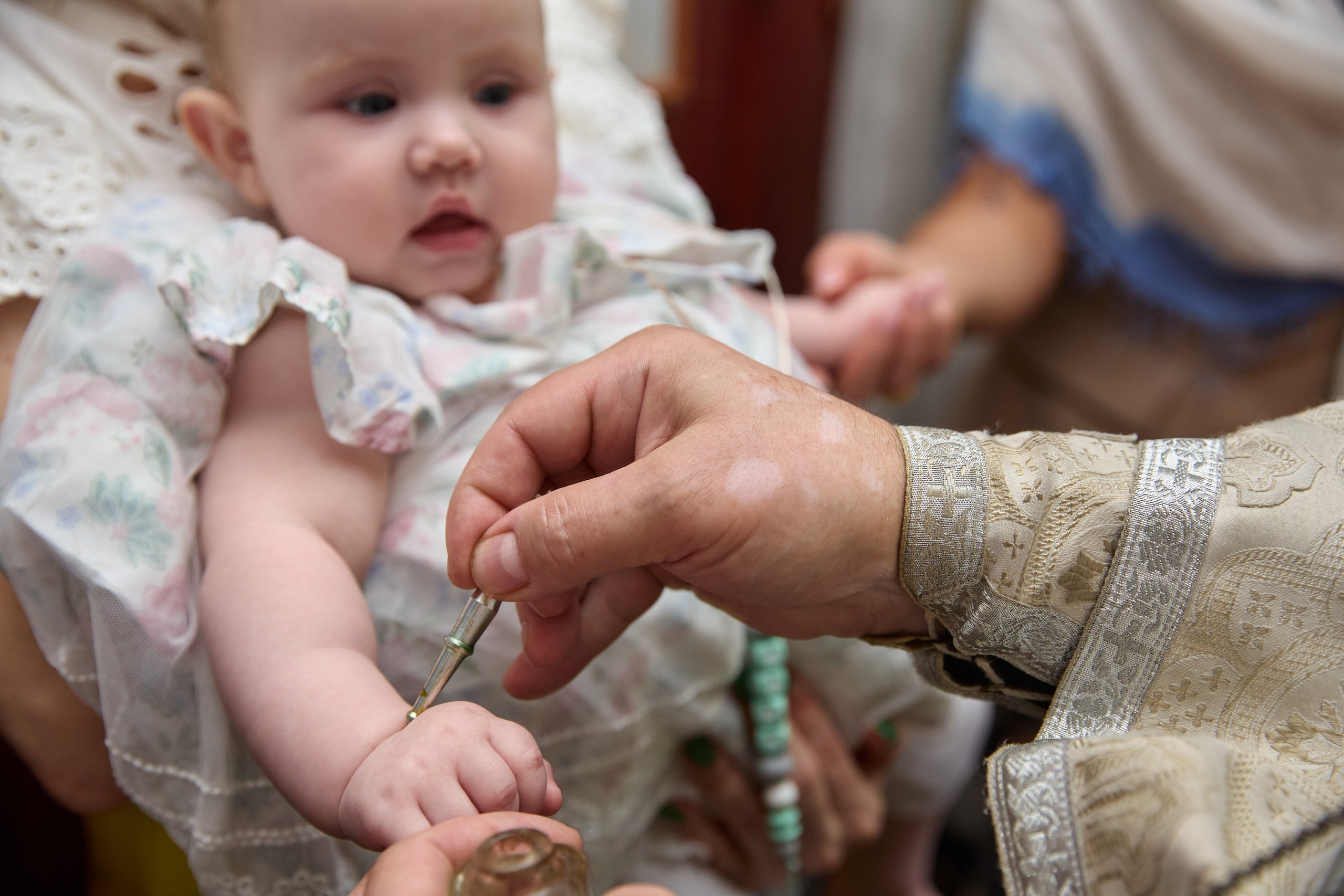 Съемка крещения в Щомыслице
