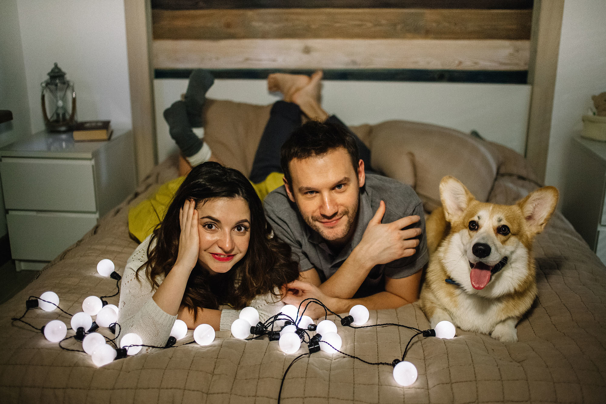 Фотосессия для влюблённой пары с собакой. Семейный и свадебный фотограф в Майкопе Михаил Мартиросян