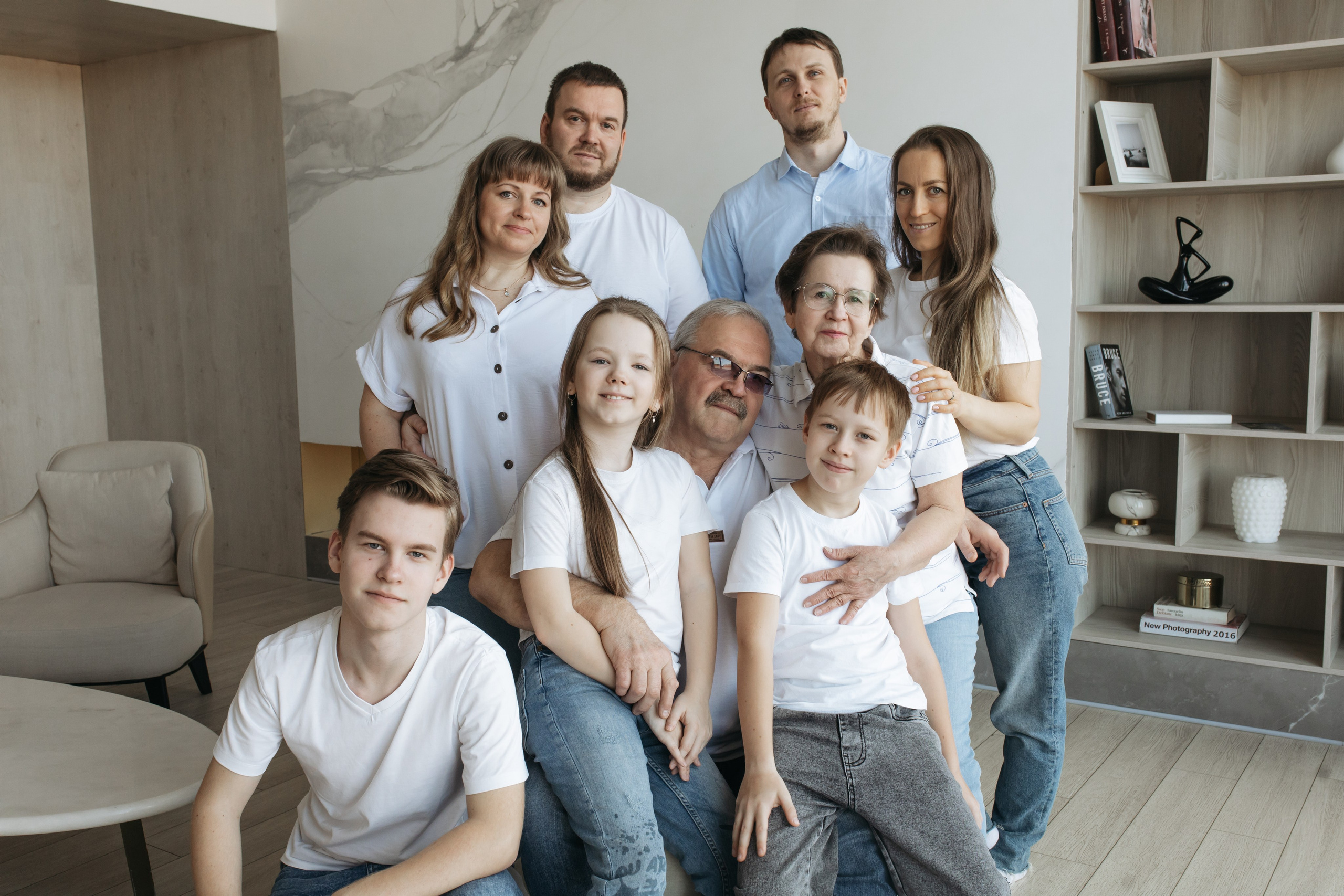 Одна большая семья: 9 человек, 3 поколения. Свадебный и женский фотограф в Санкт-Петербурге Муртеева Екатерина