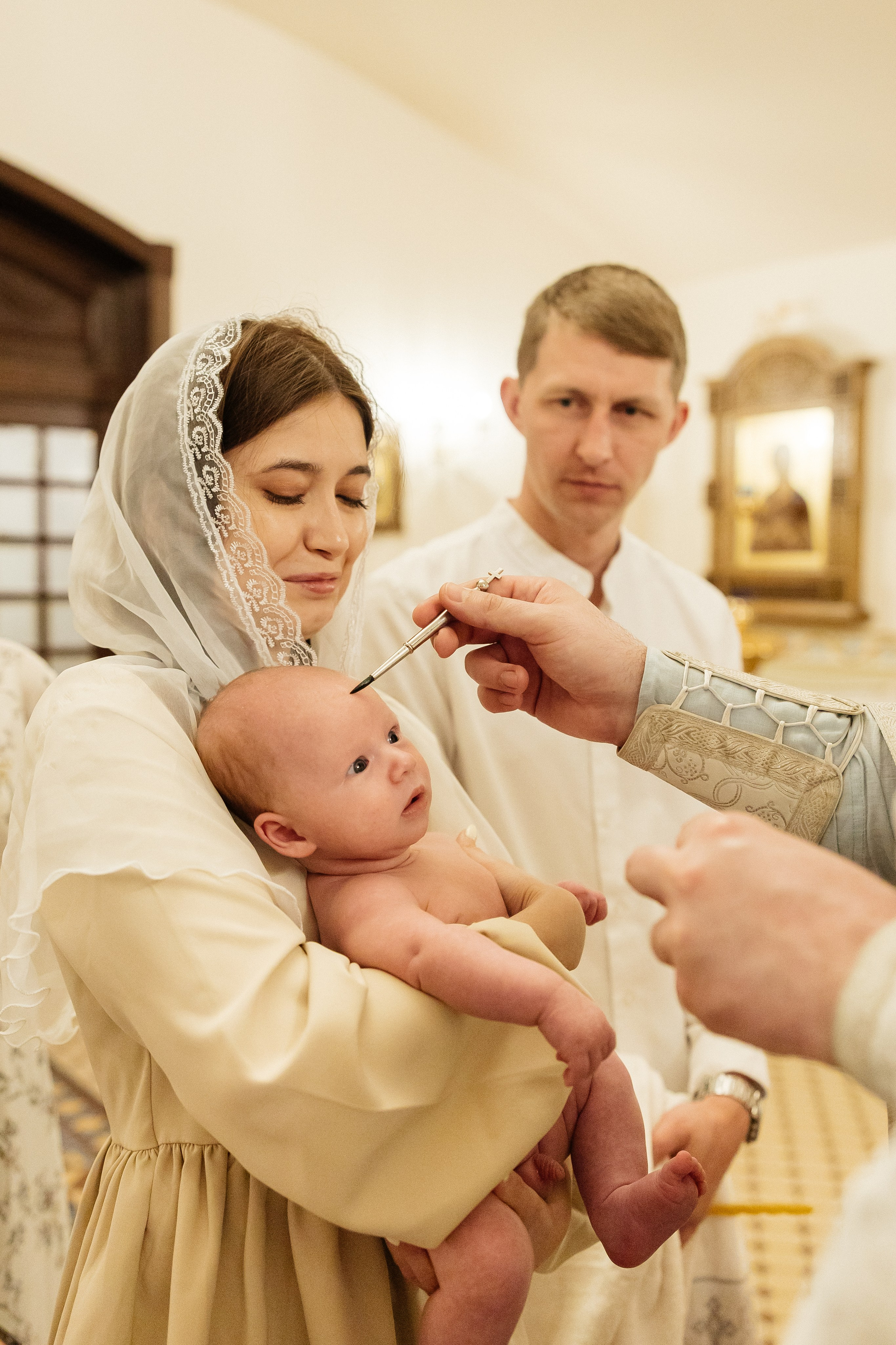 Таинство Крещения Максима и Александра. Храм Покрова Пресвятой Богородицы