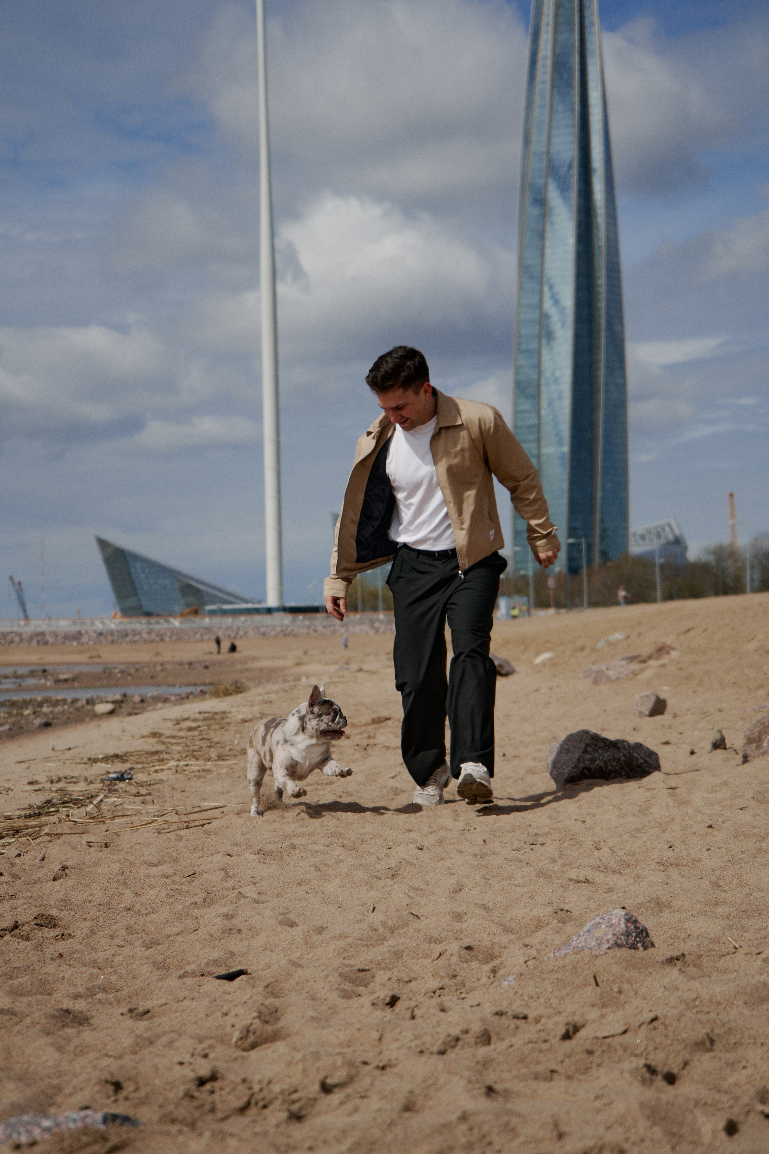 Фотосессия с собакой на заливе. Фотограф / Санкт-Петербург / Галина Никонова