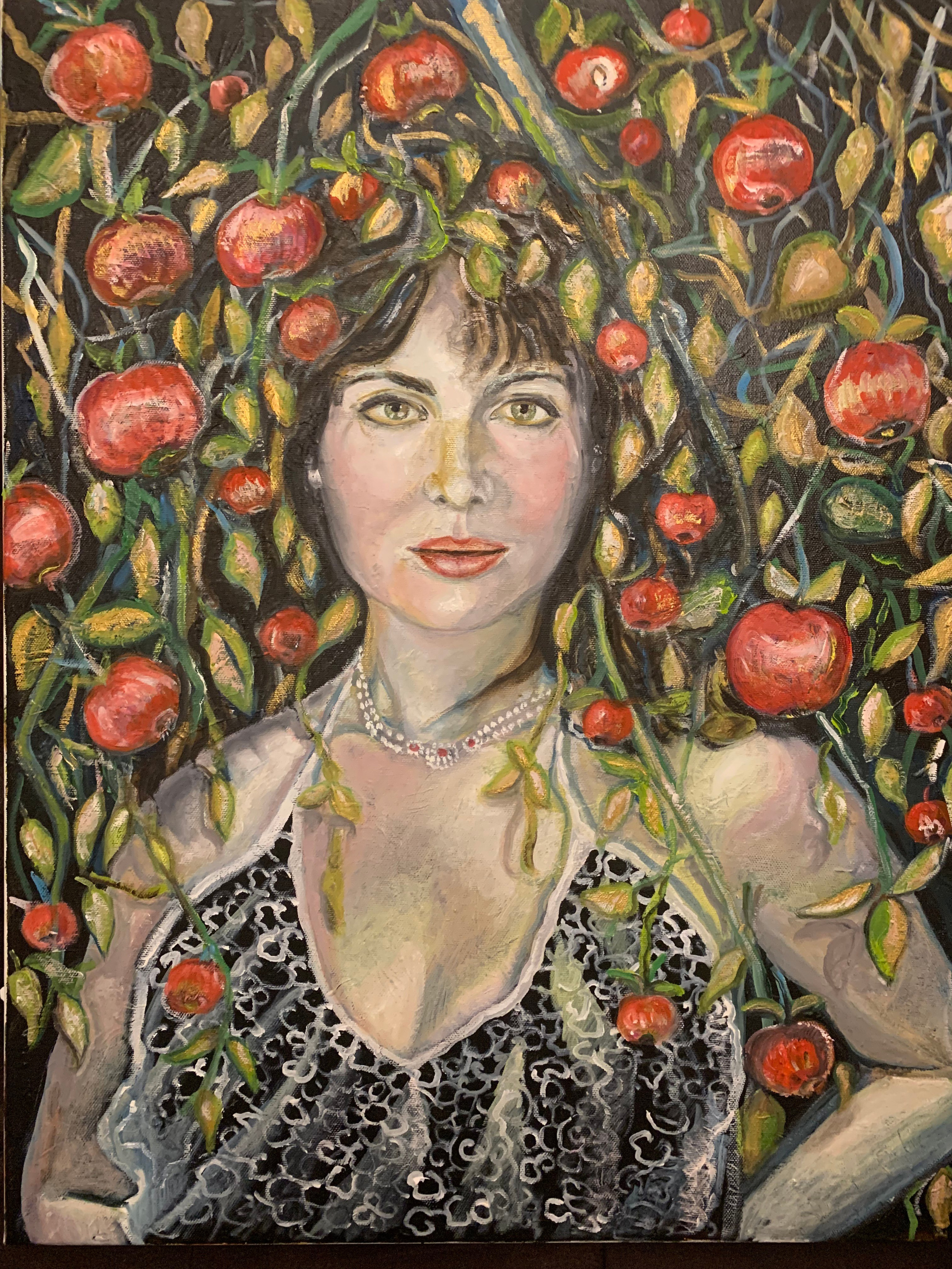 Self- portrait  55/70 cm oil on canvas 2020